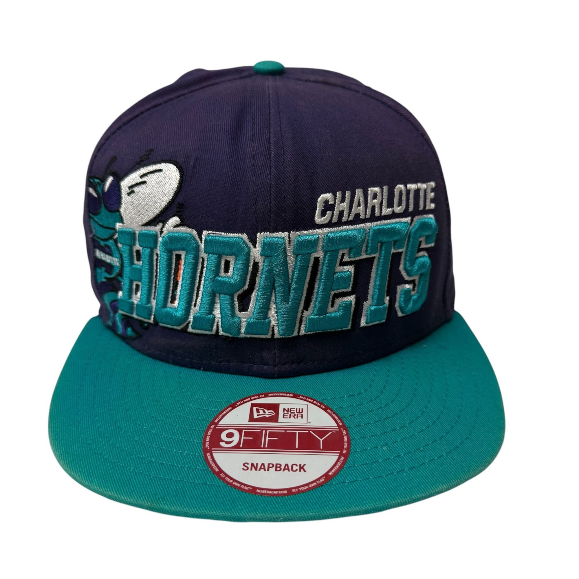 New Era Vtg New Era CHARLOTTE HORNETS Hat FIFTY 9 Embroidered Cap Size ONE SIZE - 2 Thumbnail