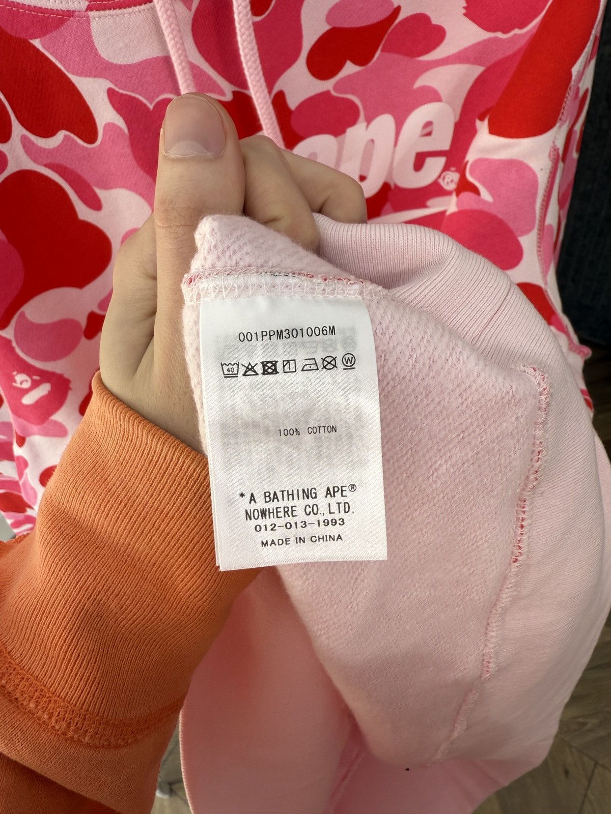 Bape A BATHNIG APE Men's ABC CAMO BAPE STA PULLOVER HOODIE Pink Size US L / EU 52-54 / 3 - 13 Thumbnail