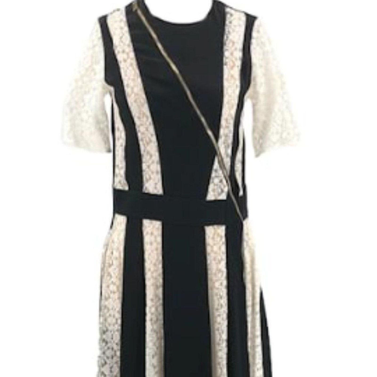 Stella McCartney Stella McCartney dress with Lace panels black and white Size M / US 6-8 / IT 42-44 - 4 Thumbnail