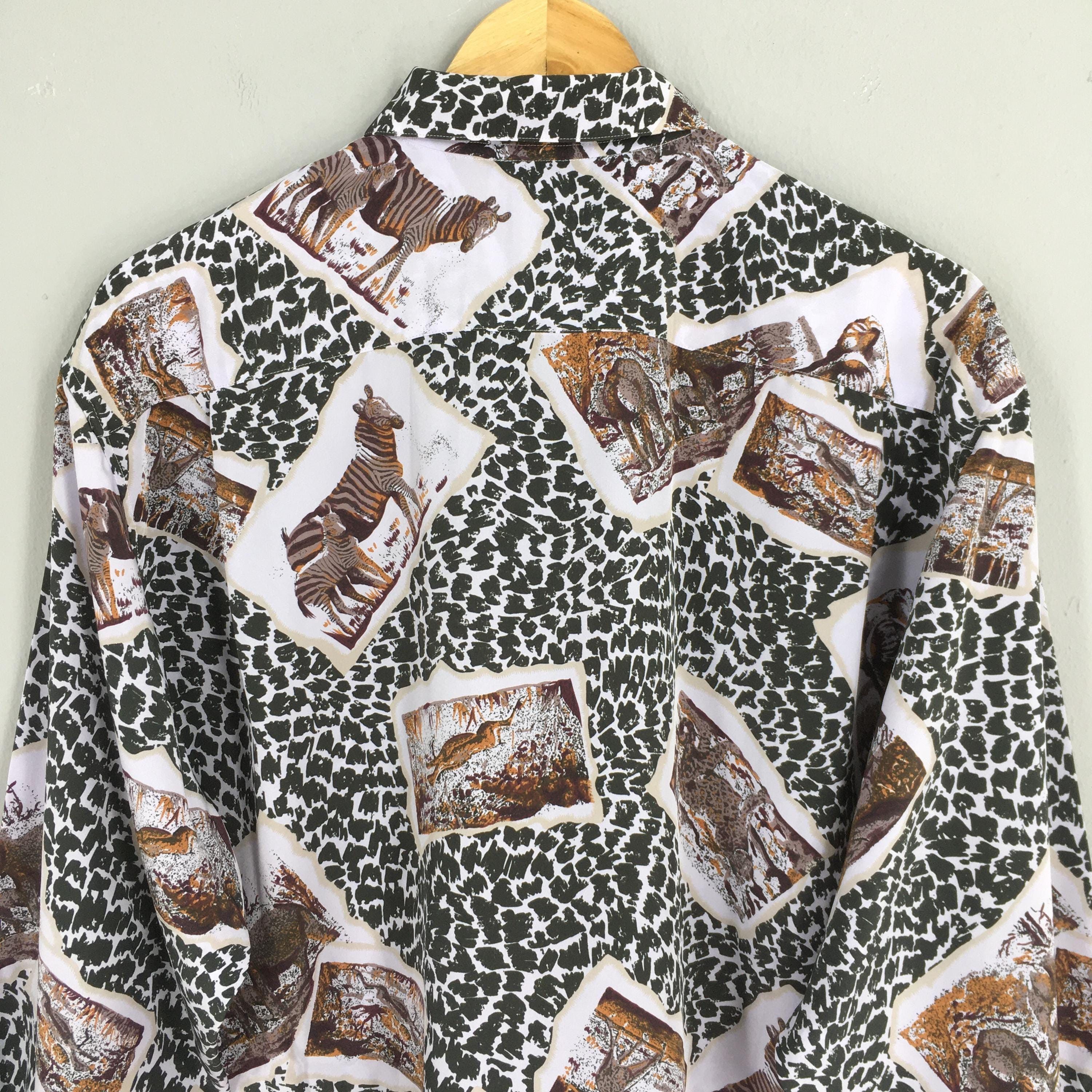 Lancel Vintage Lancel Paris Animal Prints Shirt Large Size US L / EU 52-54 / 3 - 7 Thumbnail