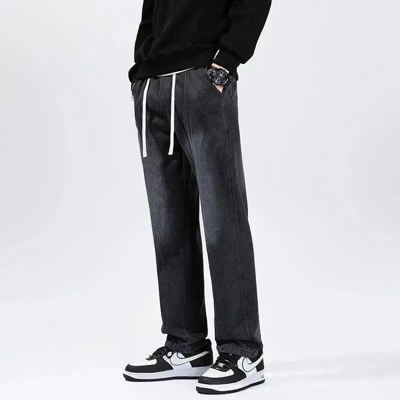 Japanese Brand Retro loose straight leg casual jeans Size US 32 / EU 48 - 5 Thumbnail