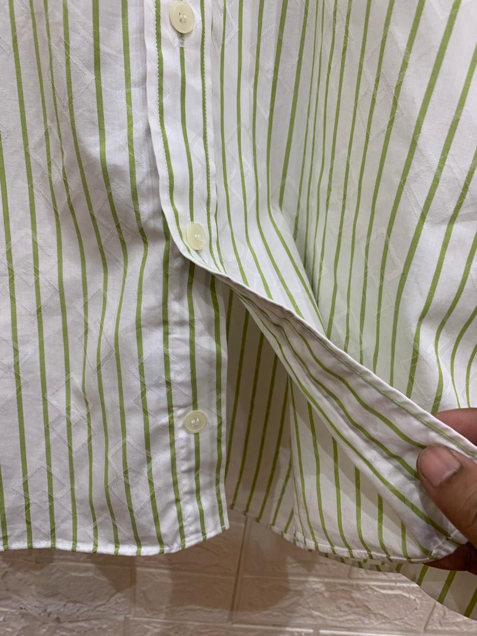 Givenchy 2000s Givenchy stripe diamond pattern button upshirt Size US XL / EU 56 / 4 - 3 Thumbnail