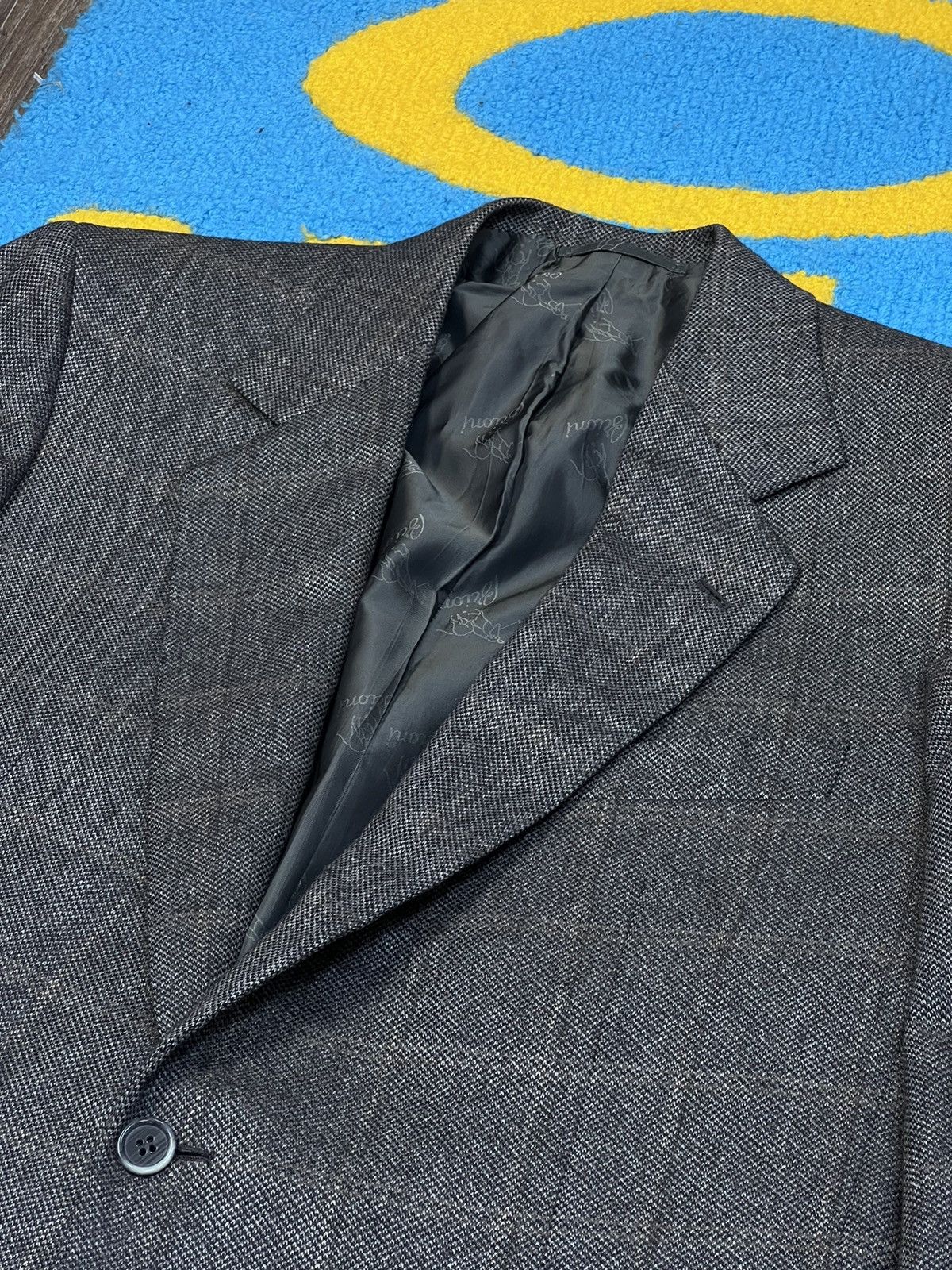 Brioni Brioni Parigi Cashmere Silk Gray Two Buttons Checked Blazer Size 50S - 8 Thumbnail