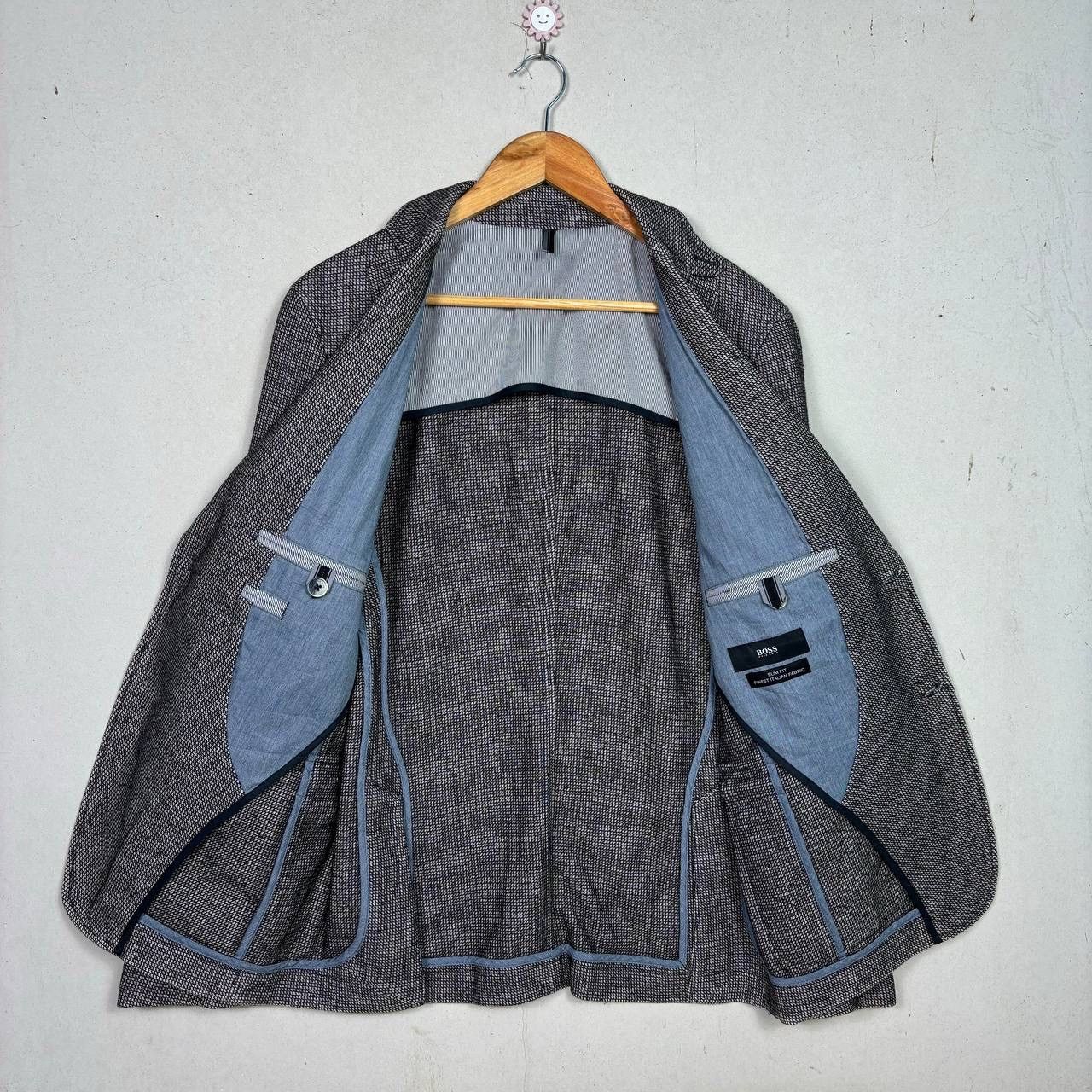 Hugo Boss Hugo Boss Slim Fit Blazer Jacket Gray Wool Blend Size 50S - 3 Thumbnail