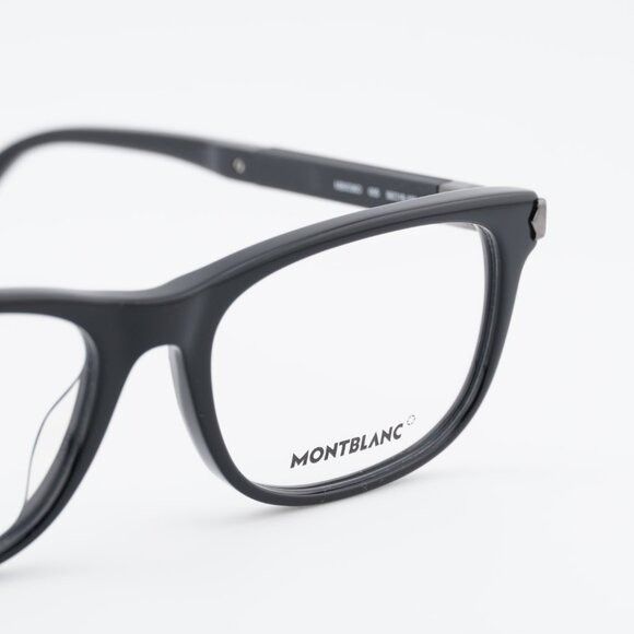 Montblanc Montblanc MB0036O 005 Eyeglasses Black 56mm Rectangle Frame Size ONE SIZE - 6 Thumbnail