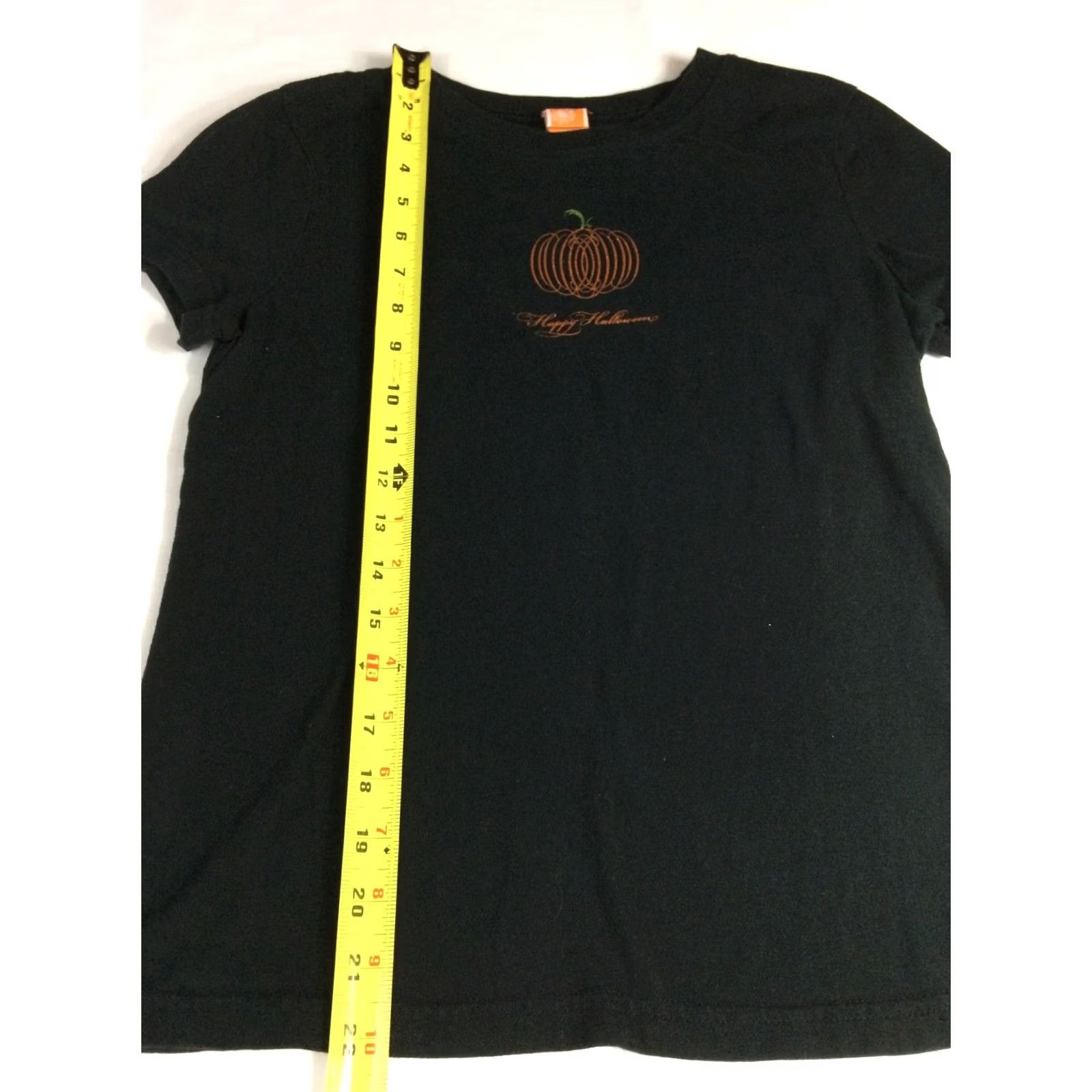 Vintage Halloween Pumpkin Women's T Shirt Sz S - Black Tee Size S / US 4 / IT 40 - 5 Thumbnail