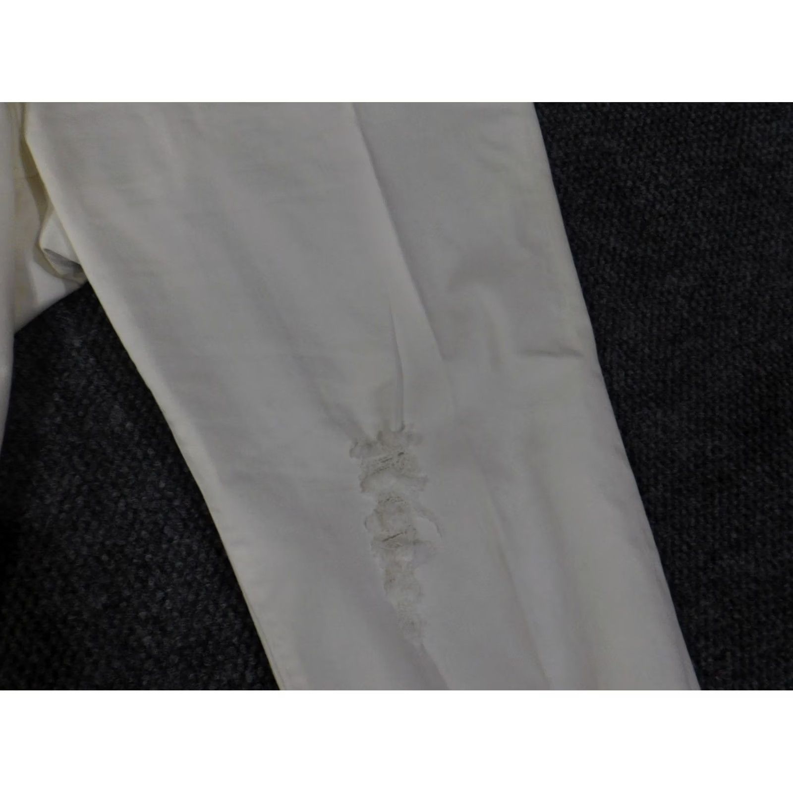Lucky Brand Lucky Brand Jeans Womens 20W White Distressed Reese Boyfriend Cropped Jeans 5-Pocket Blue Regular Plus Size Pants Mens? Size 42" / US 20 - 5 Thumbnail