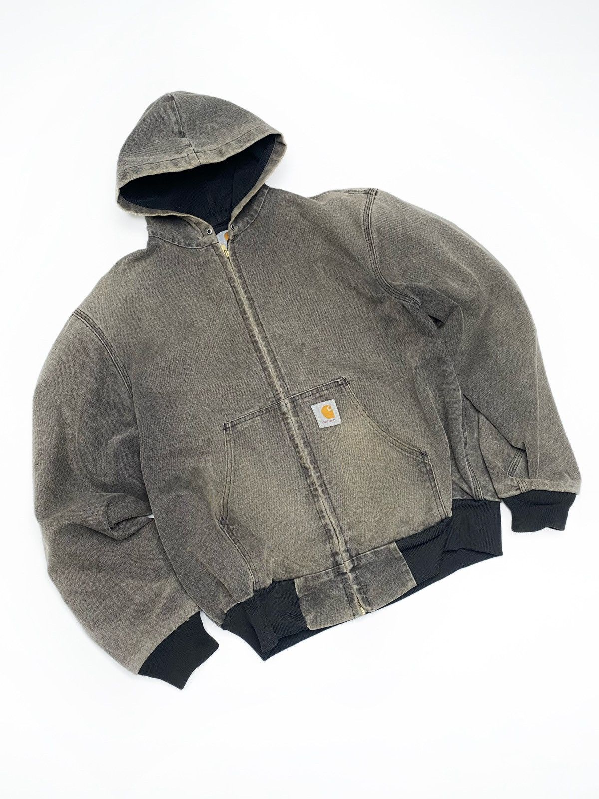 Carhartt 90’s Faded Black Vintage Carhartt Active Jacket JR105 BLK Size US L / EU 52-54 / 3 - 3 Thumbnail