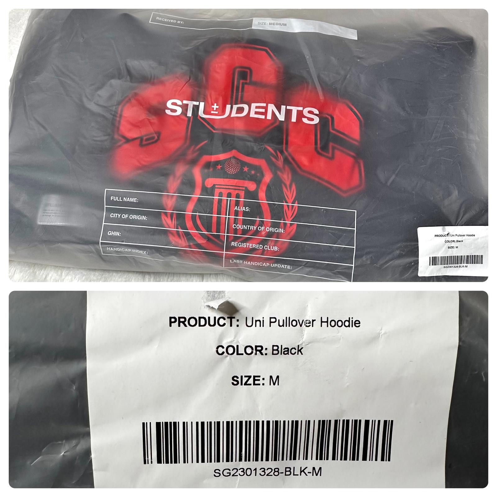 Designer NWT Students Golf Uni Pullover Hoodie Men’s M Black SGC Logo Size US M / EU 48-50 / 2 - 7 Thumbnail