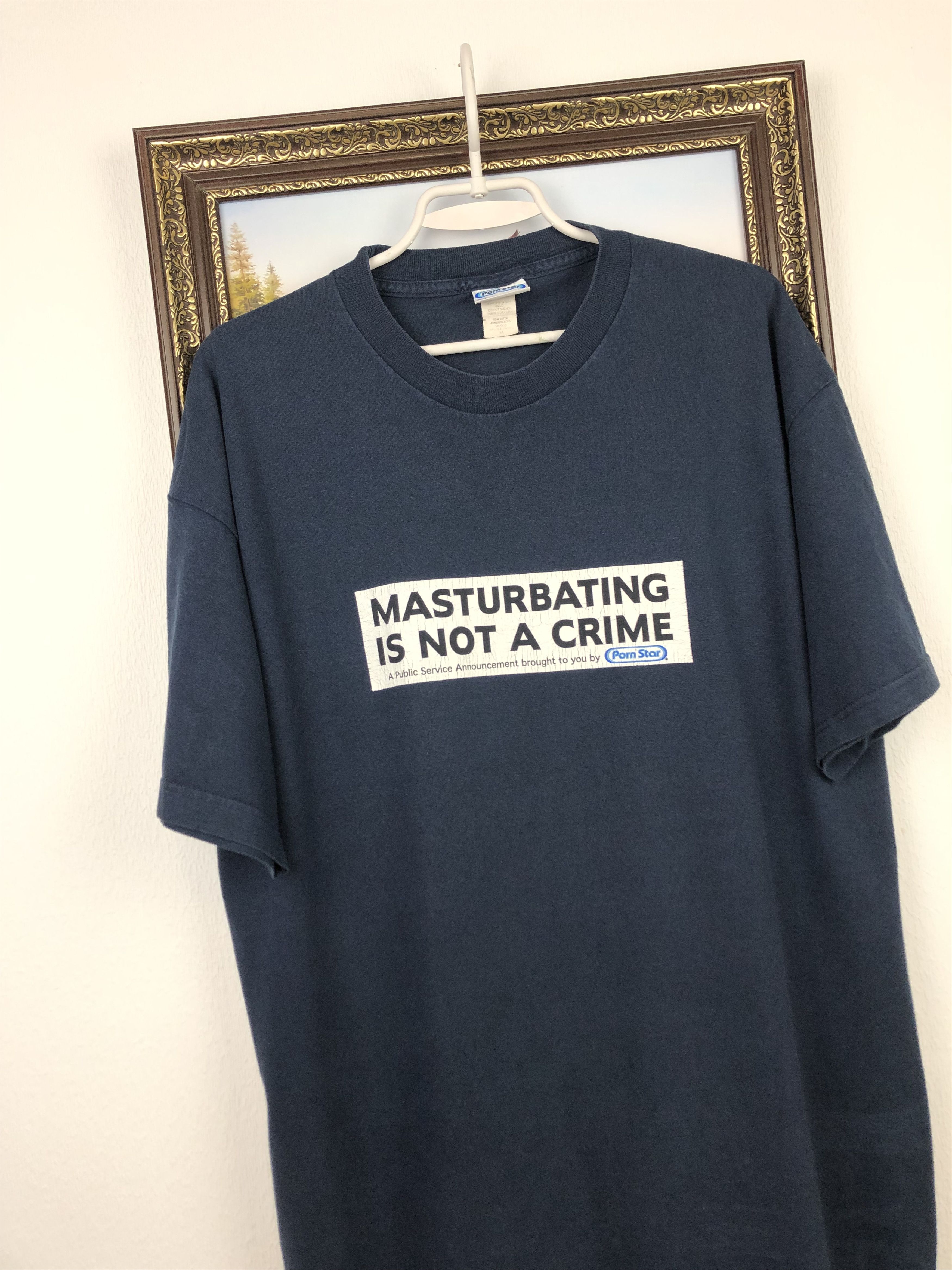 Vintage Vintage Porn Star Shirt Over Print Not A Crime Tee Jersey Size US XL / EU 56 / 4 - 3 Thumbnail