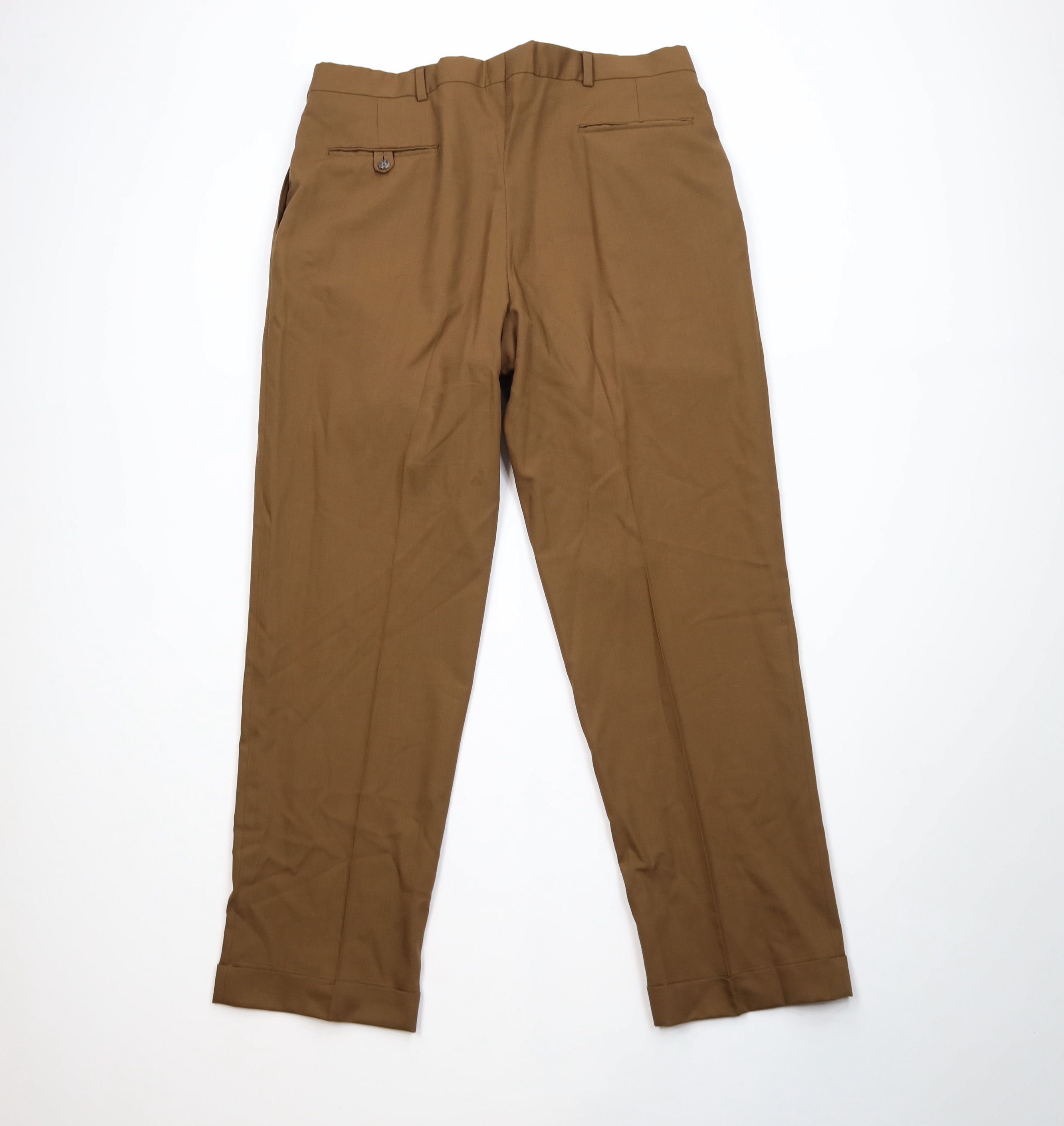 Vintage Vintage 90s Streetwear Super 100s Wool Wide Leg Chino Pants Size US 36 / EU 52 - 10 Thumbnail