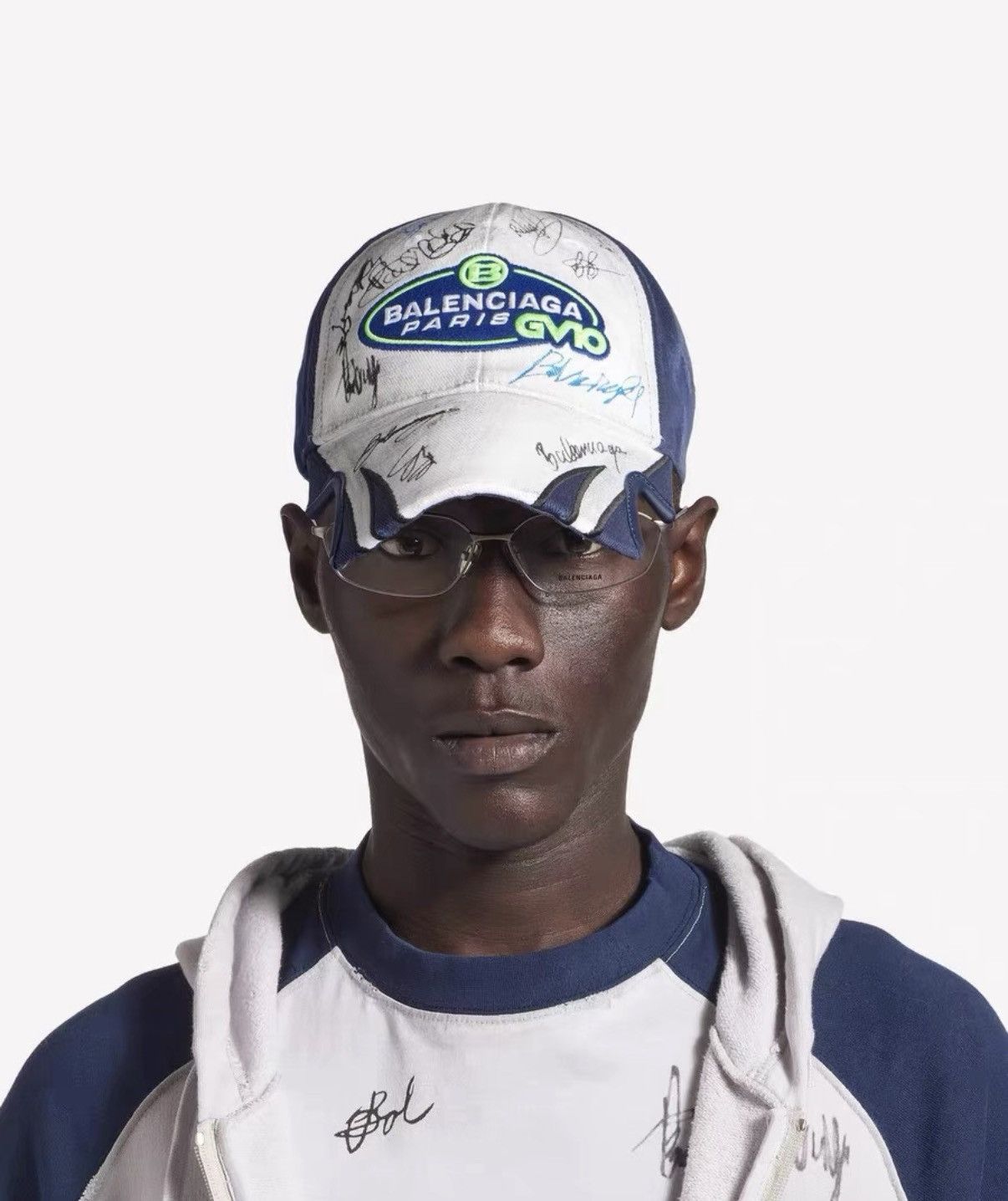 Balenciaga BALENCIAGA 25FW Distressed Signature "BANANA" Baseball Cap Size ONE SIZE - 4 Thumbnail