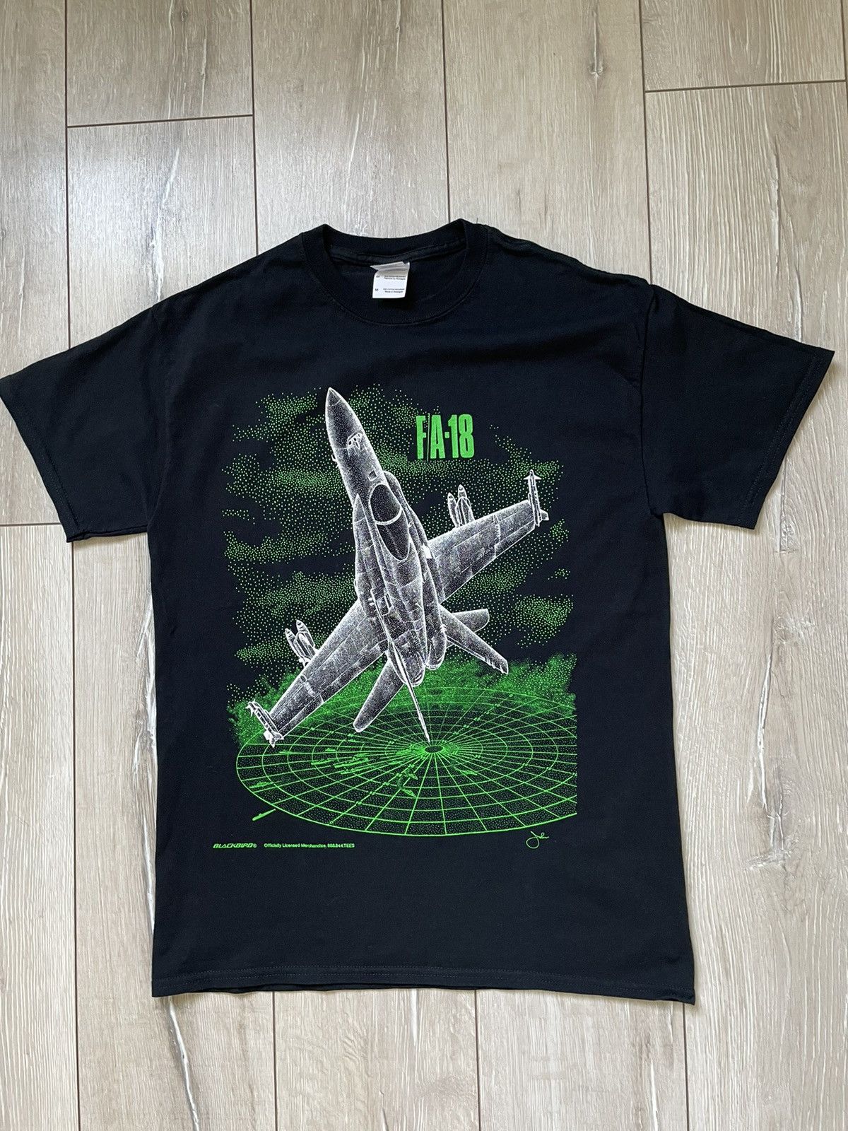 Blackbird × Vintage F/A-18 Hornet Blackbird Jet T-shirt Double Sided Aviation Size US M / EU 48-50 / 2 - 1 Thumbnail