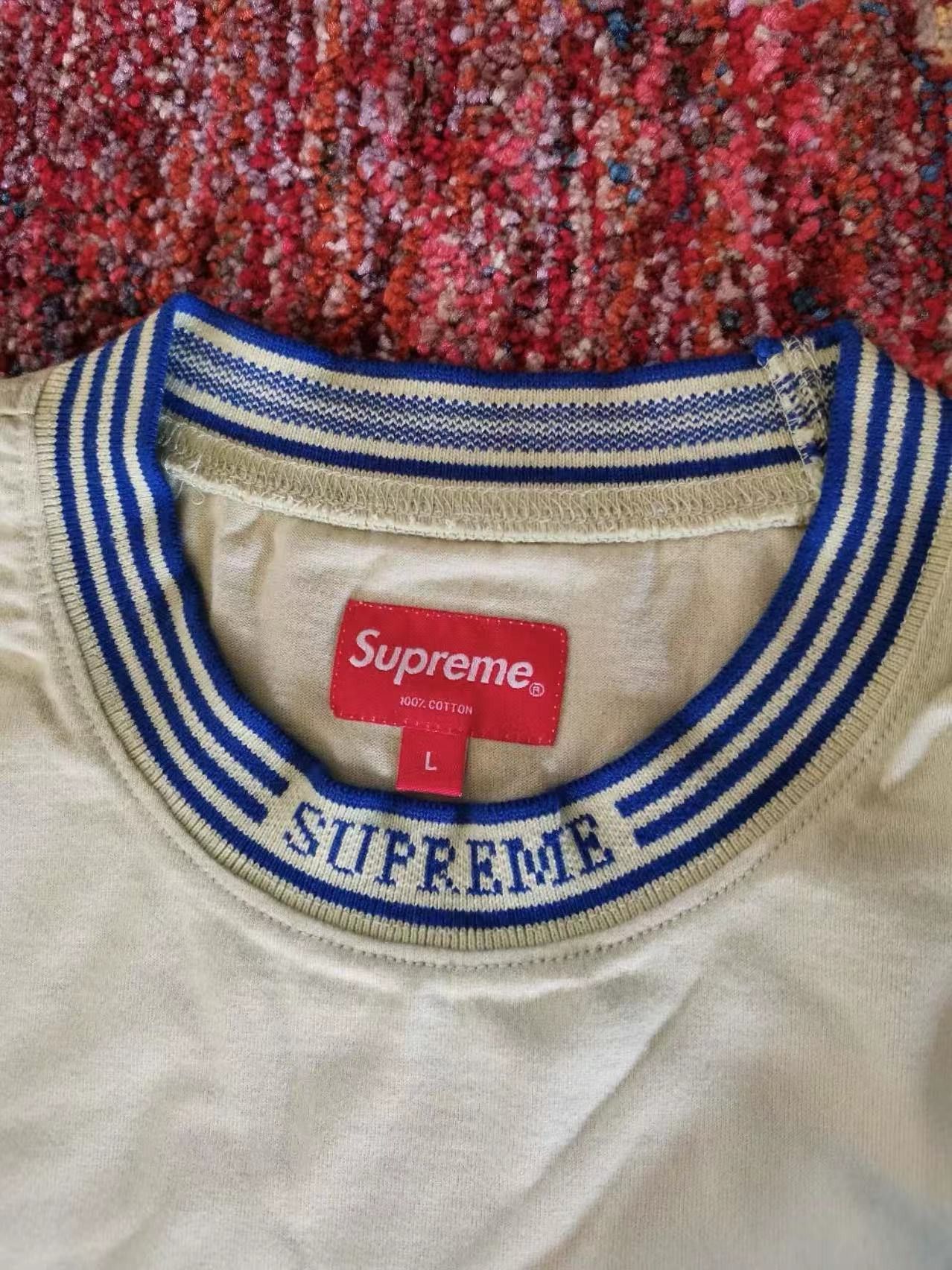 Supreme × Vintage BRAND NEW* Supreme SS17 Rib Logo Stripe L/S Tee Size US L / EU 52-54 / 3 - 4 Thumbnail