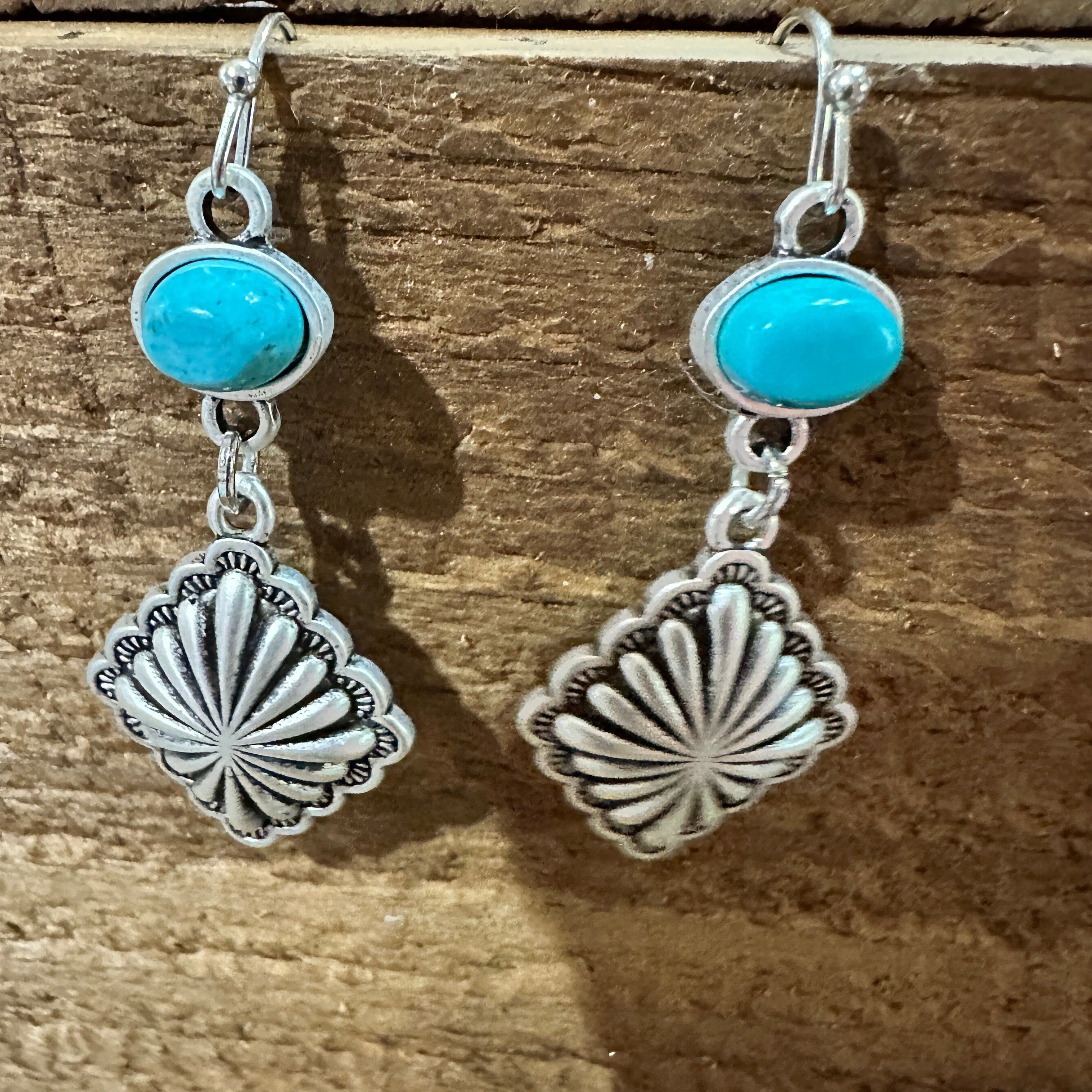 Other Concho Turquoise Drop Earrings, Southwestern Chic Design, Sh Size ONE SIZE - 5 Thumbnail