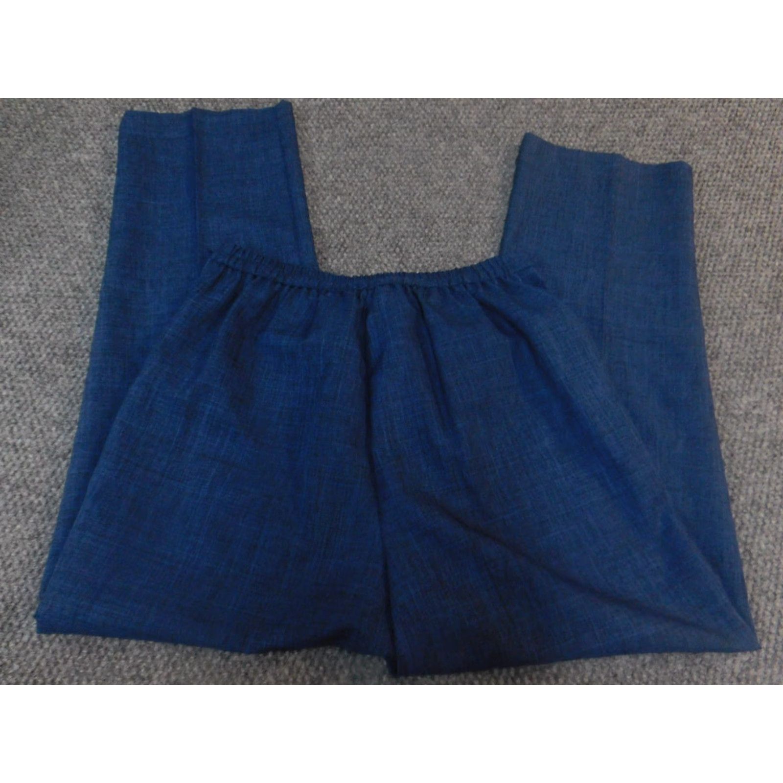 Vintage Prophecy Womens Petites 10P Pants Dress Pants Blue Gray 27 Inseam Pockets Stretch Button Office Casual Straight Rise Regular Size 26" / US 2 / IT 38 - 6 Thumbnail