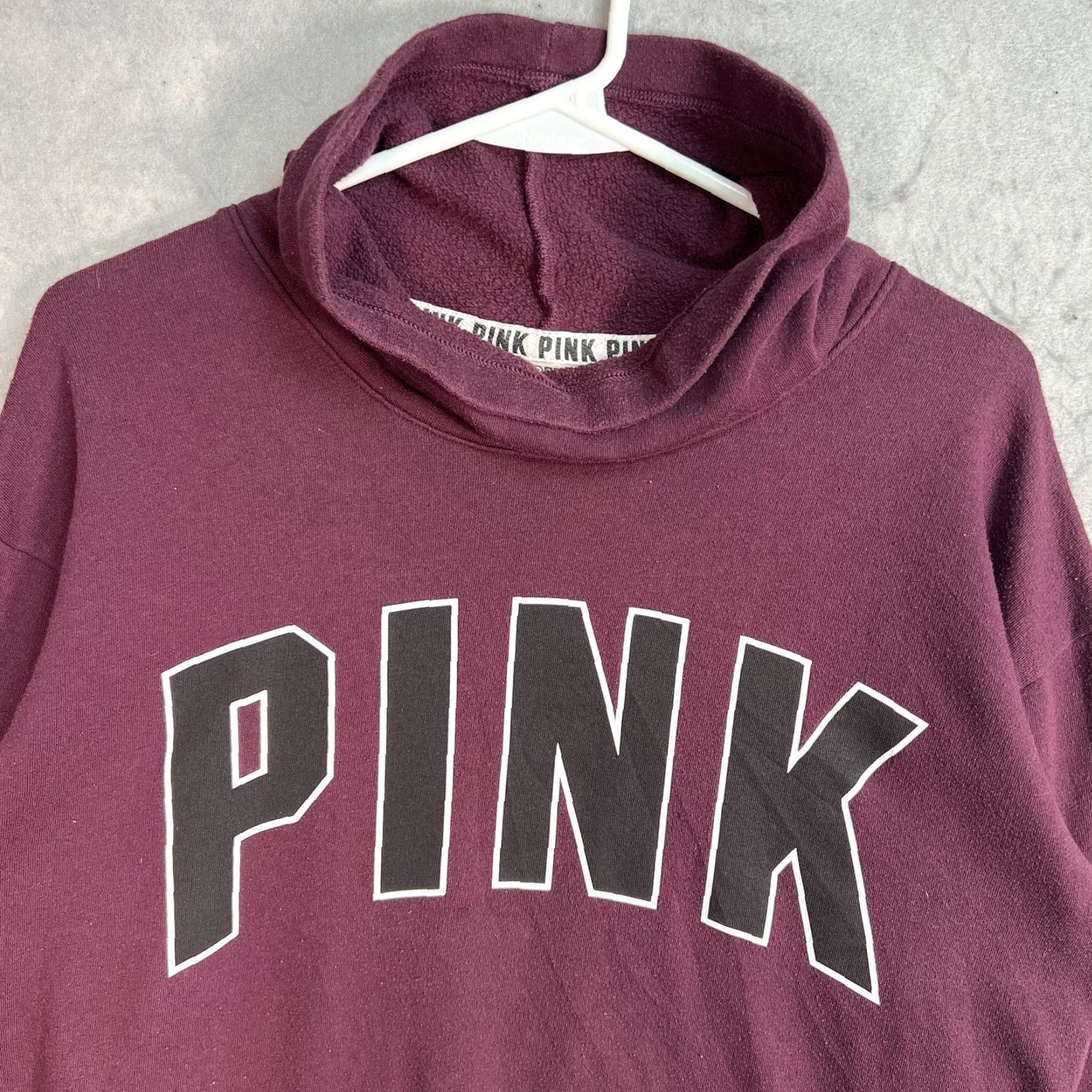 Victoria's Secret Victoria's Secret PINK Sweatshirt - Cowl Neck Pullover - Purple - XS Women - Activewear Knit Sweater for Women Size XS / US 0-2 / IT 36-38 - 4 Thumbnail