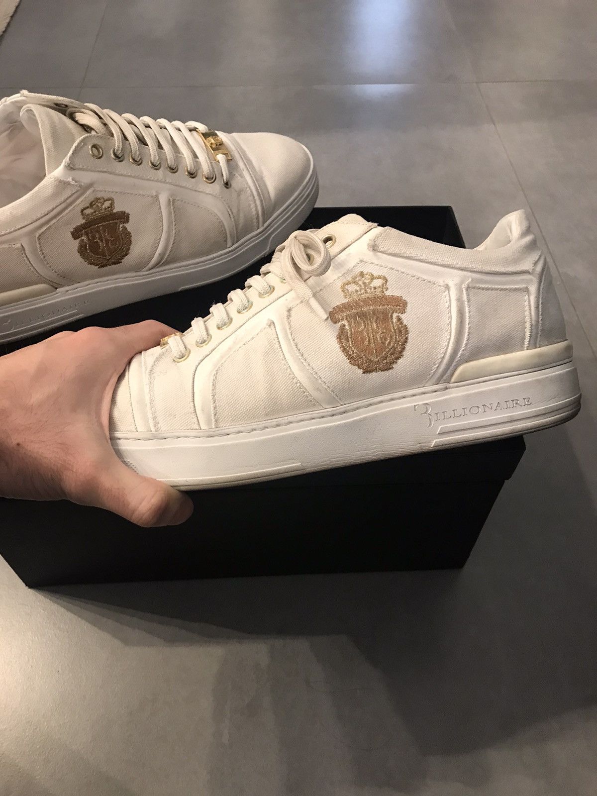 Billionaire Couture Billionaire white sneakers Size US 11 / EU 44 - 2 Thumbnail