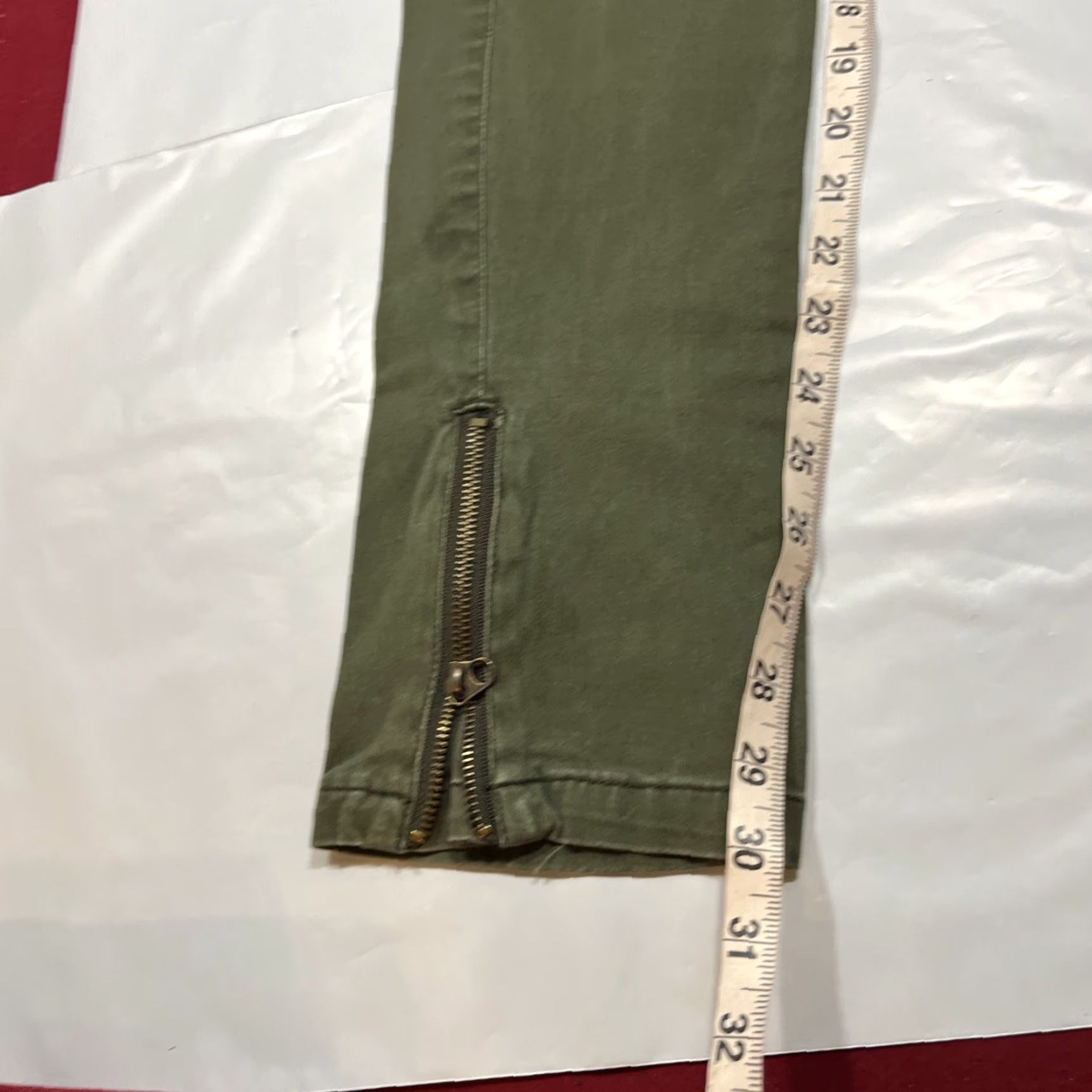 Vintage VINTAGE UnionBay GREEN y2k Cargo Pants Stretch Zip Leg Flap Pockets 9” Rise Tactical 11 Women Size 32" / US 10 / IT 46 - 7 Thumbnail