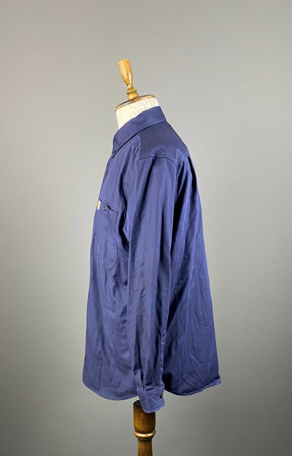 Carhartt Men Carhartt Navy Blue Cotton Button Up Overshirt Size XL Size US XL / EU 56 / 4 - 5 Thumbnail