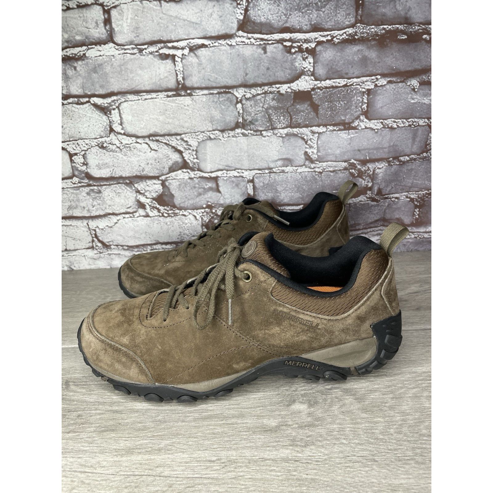 Merrell Merrell Slate Brown Suede Hiking Trail Lace Up Shoes Men’s S Size US 11 / EU 44 - 18 Thumbnail
