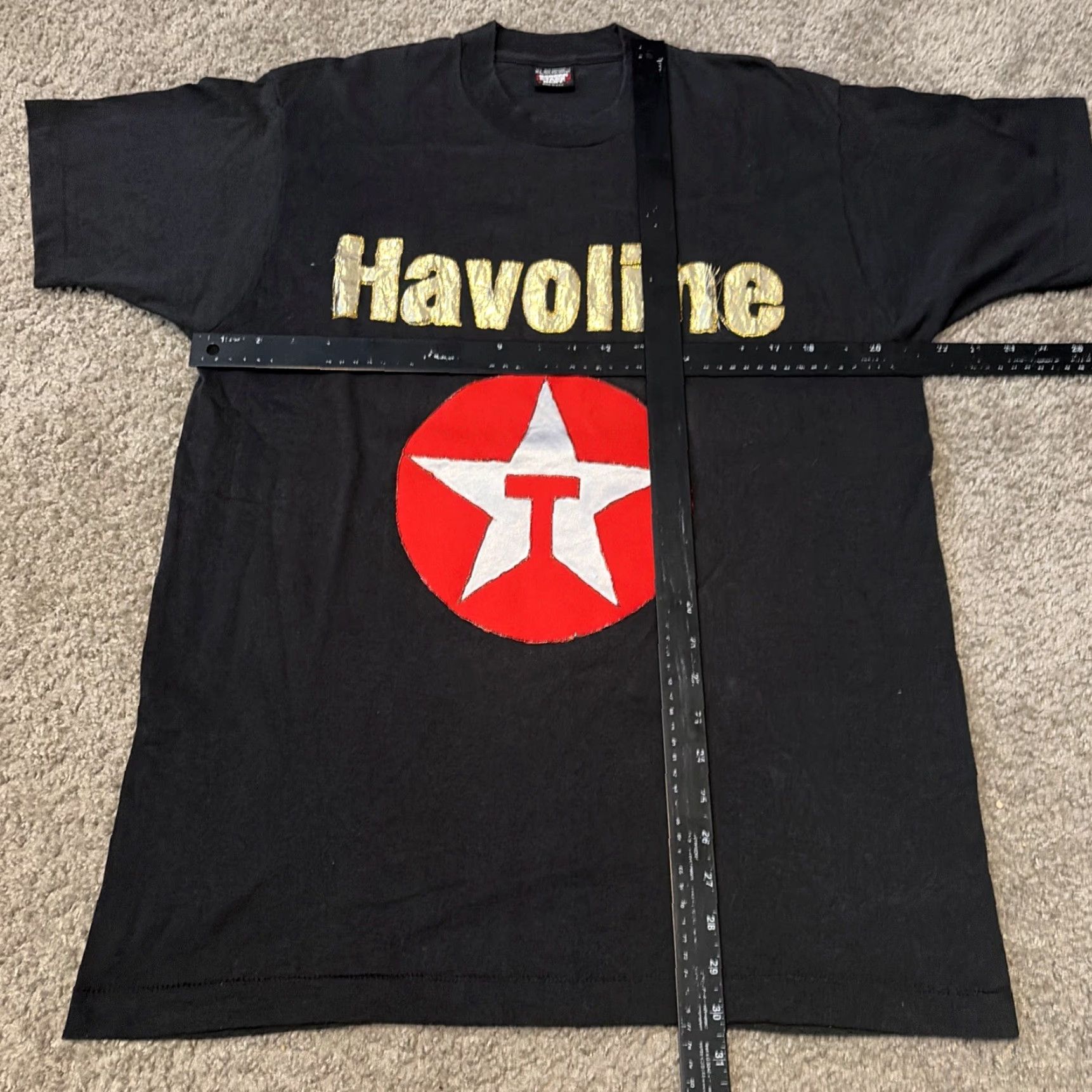 Vintage VINTAGE Havoline Racing Davey Allison NASCAR Black Gold Glitter T-Shirt XL Screen Stars Men T-Shirt 80s Size US XL / EU 56 / 4 - 8 Thumbnail
