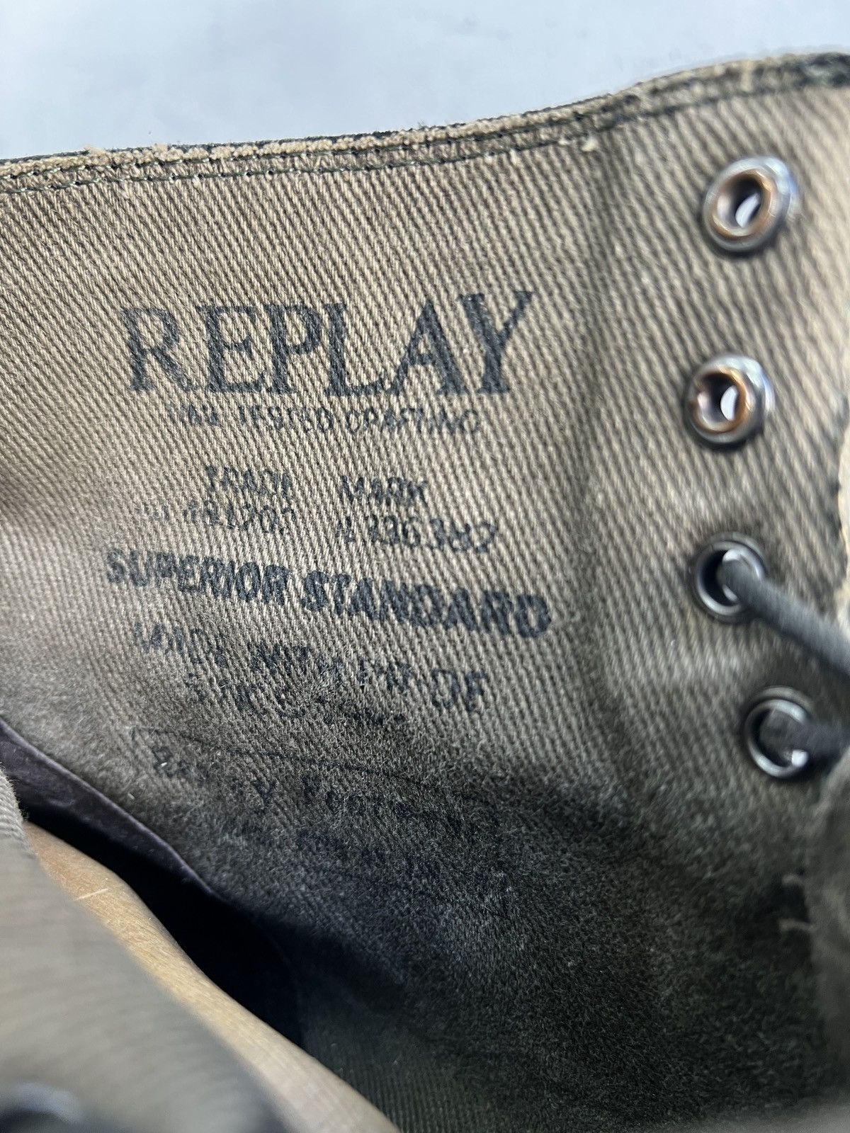 Replay Vintage bikkembergs style Black Distressed Combat Boots 90s Size US 10 / EU 43 - 13 Thumbnail