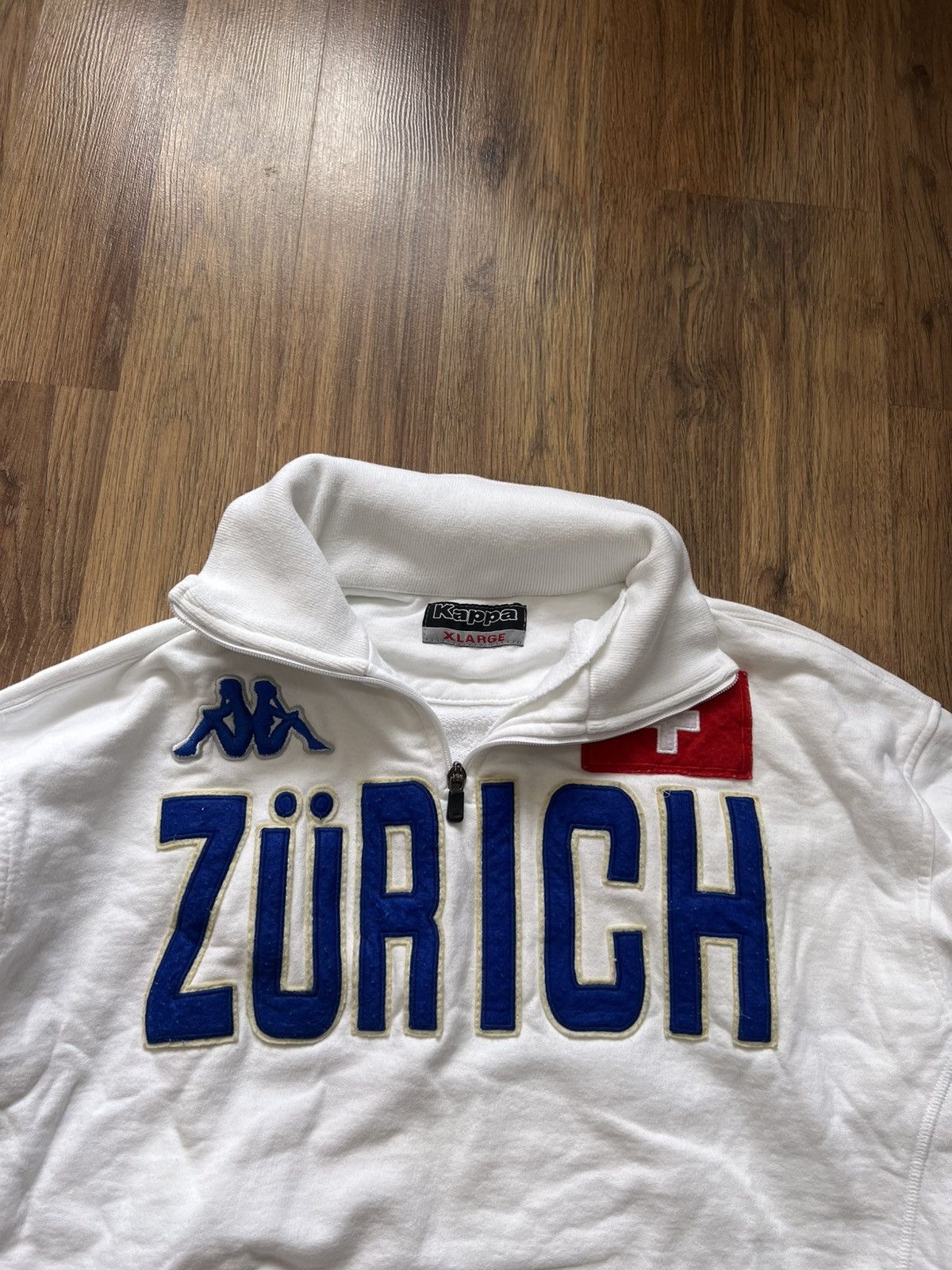 Kappa Kappa “Zürich” White Quarter-Zip Sweatshirt Size US XL / EU 56 / 4 - 6 Thumbnail