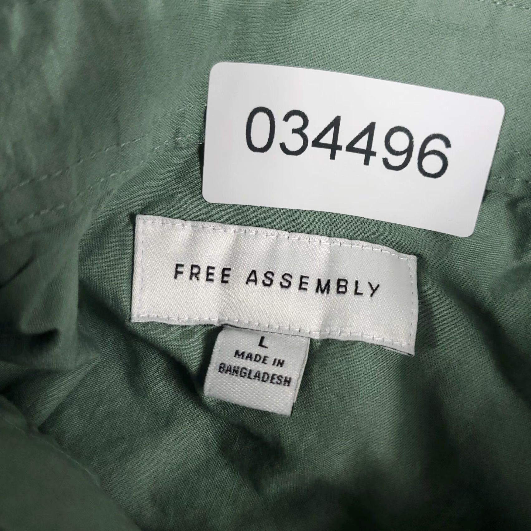Vintage VINTAGE-Free Assembly Shirt Mens Large Green Pocket Button-Up Long Sleeve Size US L / EU 52-54 / 3 - 6 Thumbnail