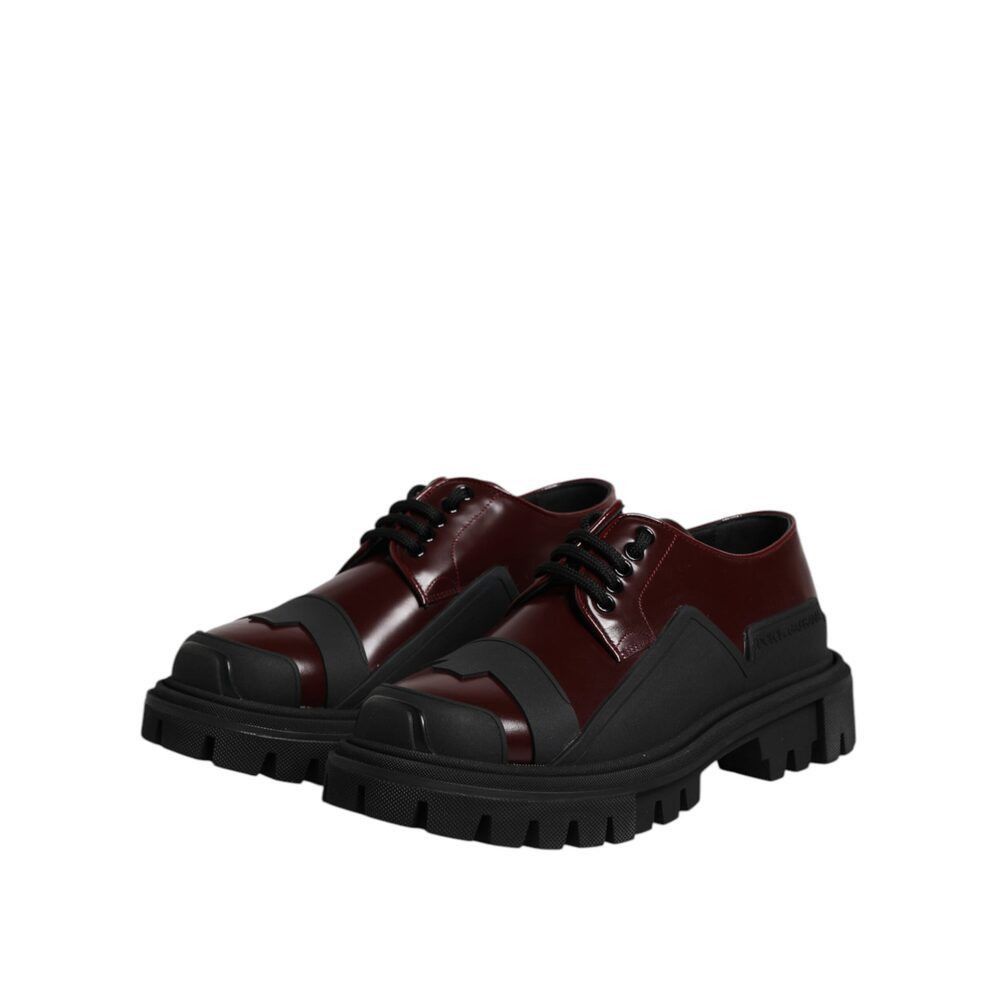 Dolce & Gabbana Dolce & Gabbana Red Leather Lace Up Trekking Dress Shoes Size US 6 / EU 39 - 4 Thumbnail
