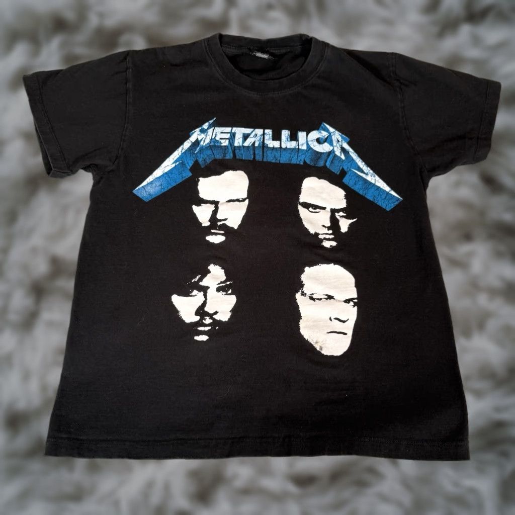 Vintage Metallica Band T Shirt Mens M Cropped Fit Heavy Metal Music Faded Black Y2K Size US M / EU 48-50 / 2 - 1 Thumbnail