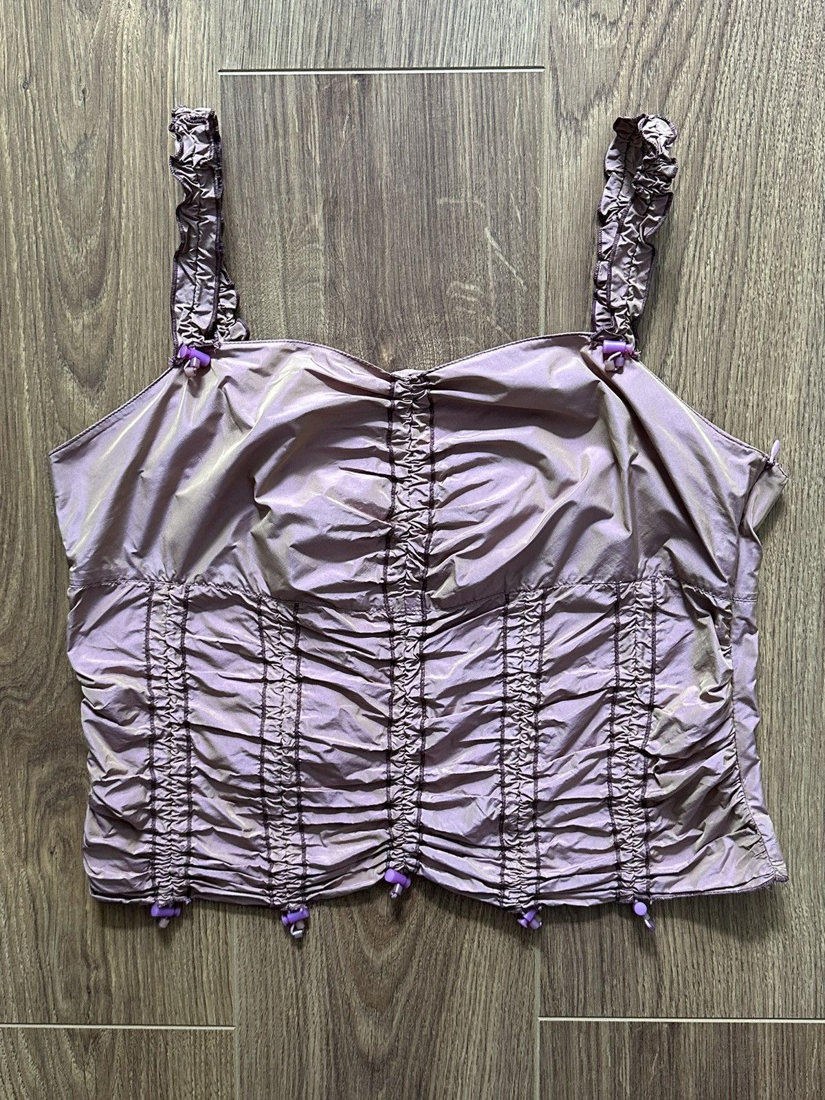 Beauty Beast × If Six Was Nine × Vintage Vintage Nylon Peach Adjustable Tank-Top Size M / US 6-8 / IT 42-44 - 6 Thumbnail