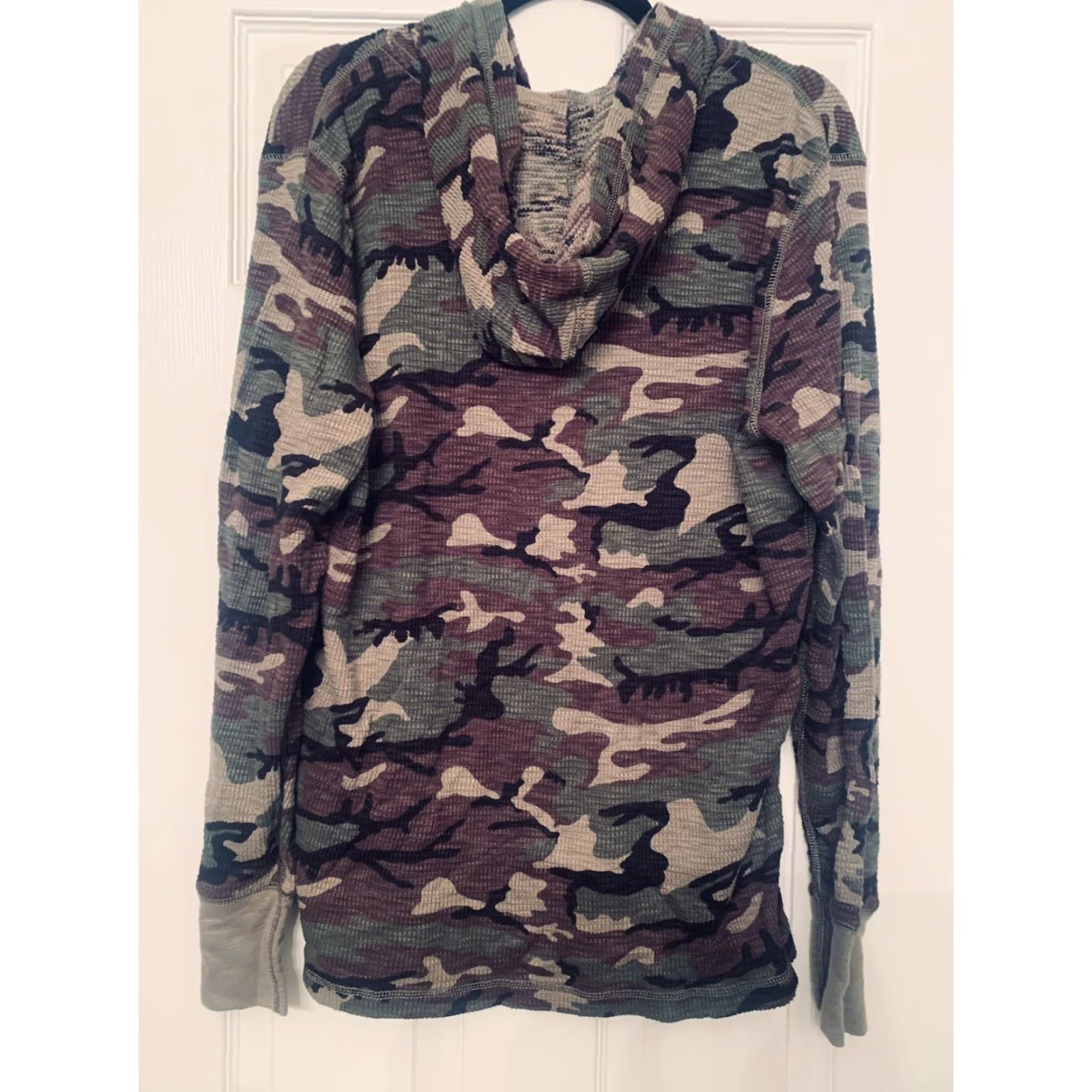 Vintage Denim & Supply Ralph Lauren Hoodie Henley Thermal Camouflage Large Msrp Size US L / EU 52-54 / 3 - 6 Thumbnail