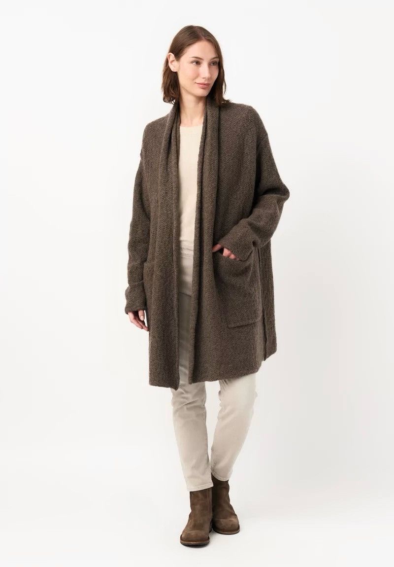 Other Daniels Womens Brown Wool Knit Long Cardigan Open Front Cozy Size L / US 10 / IT 46 - 3 Thumbnail