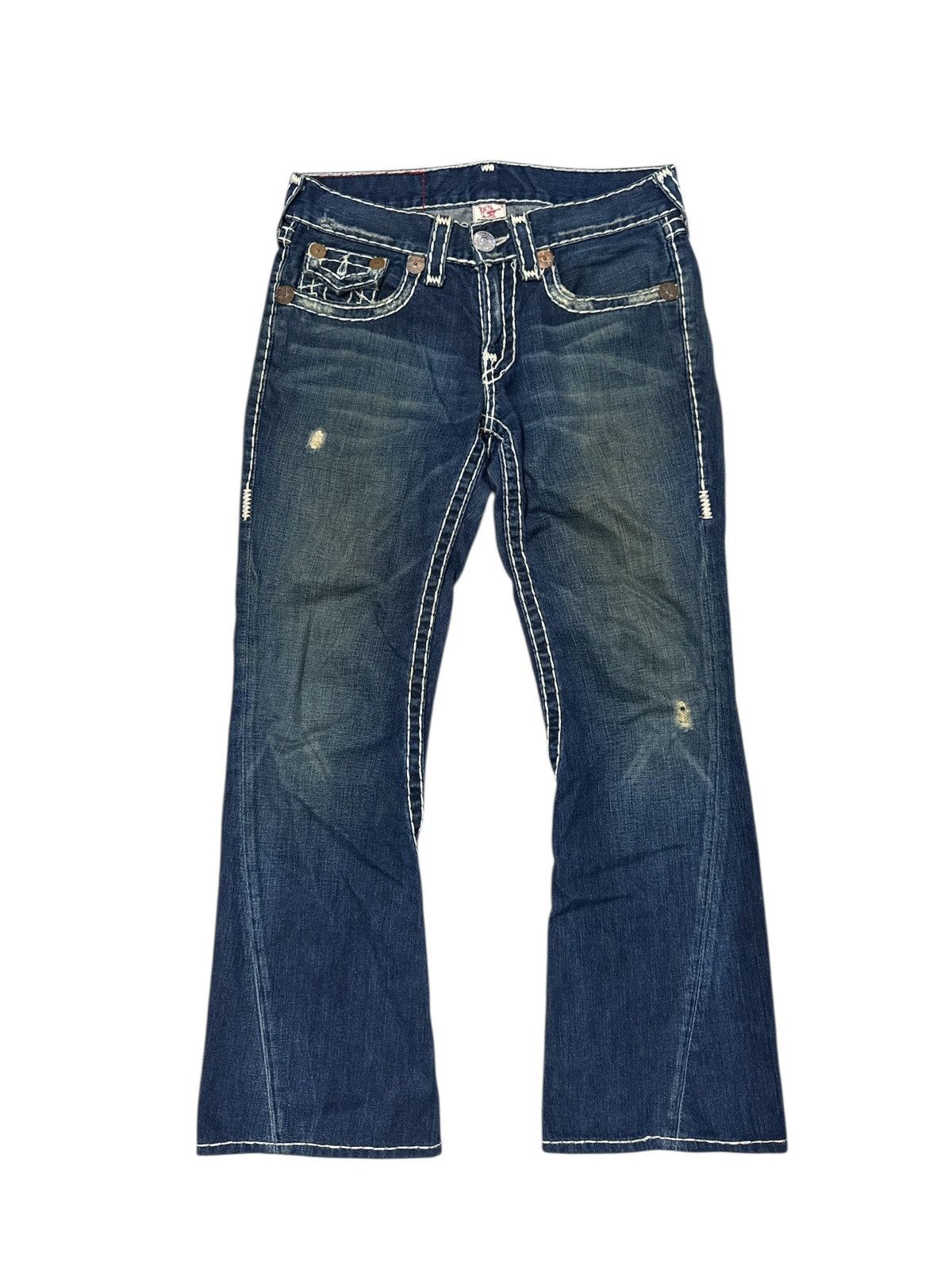 True Religion TRUE RELIGION JOEY SUPER T FLAP FLARE JEANS Size US 34 / EU 50 - 2 Thumbnail