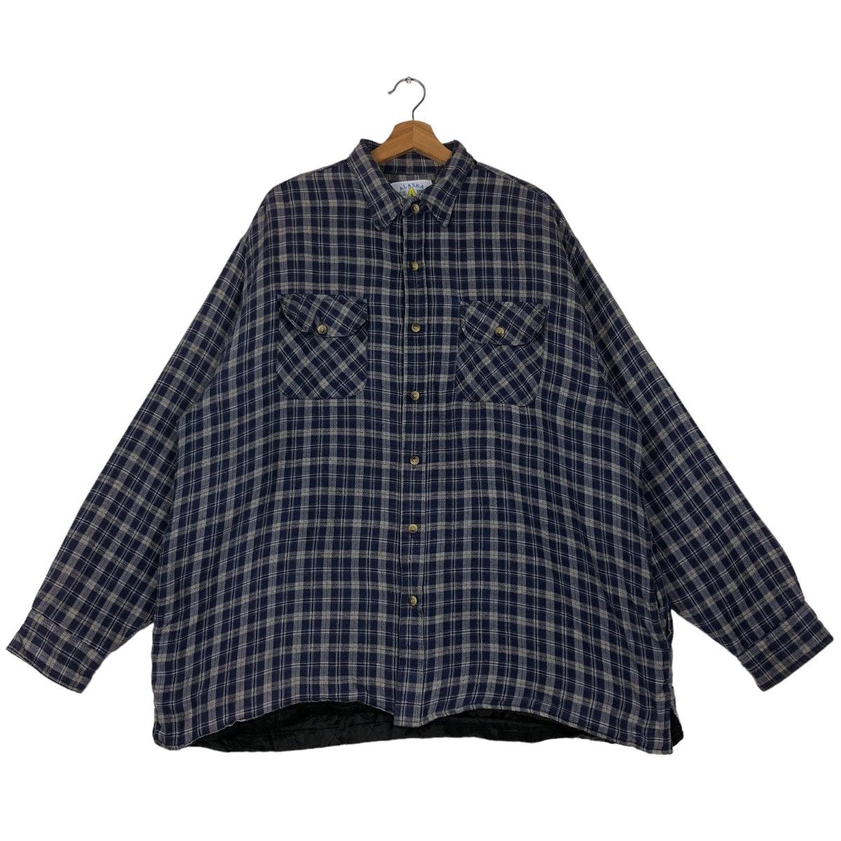 Japanese Brand Vintage Flannel Wool Jacket Tartan Design Alaska Wilderness Size US XXL / EU 58 / 5 - 1 Thumbnail