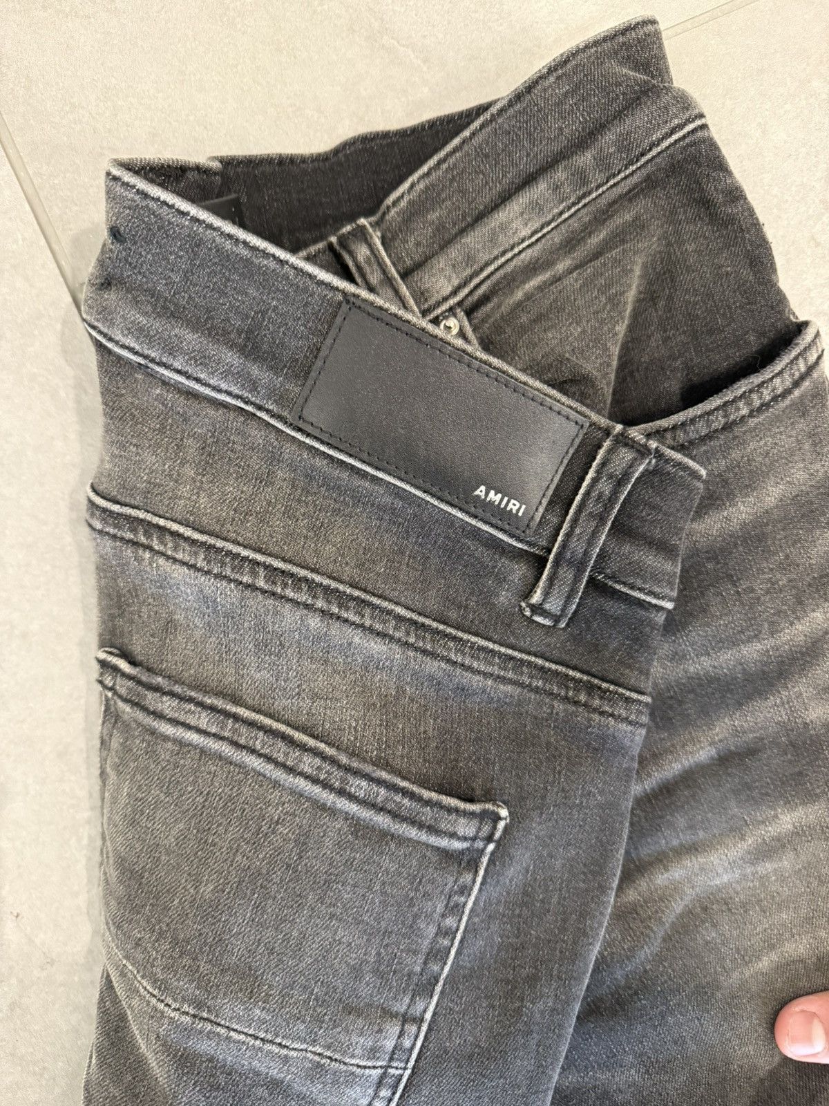 Amiri Amiri Jean Grey Stacked Size US 33 - 3 Thumbnail