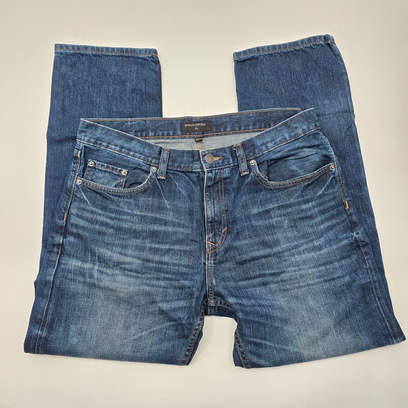 Banana Republic Banana Republic Blue Denim Jeans Pants Bottoms Men's 34x30 Size US 34 / EU 50 - 3 Thumbnail