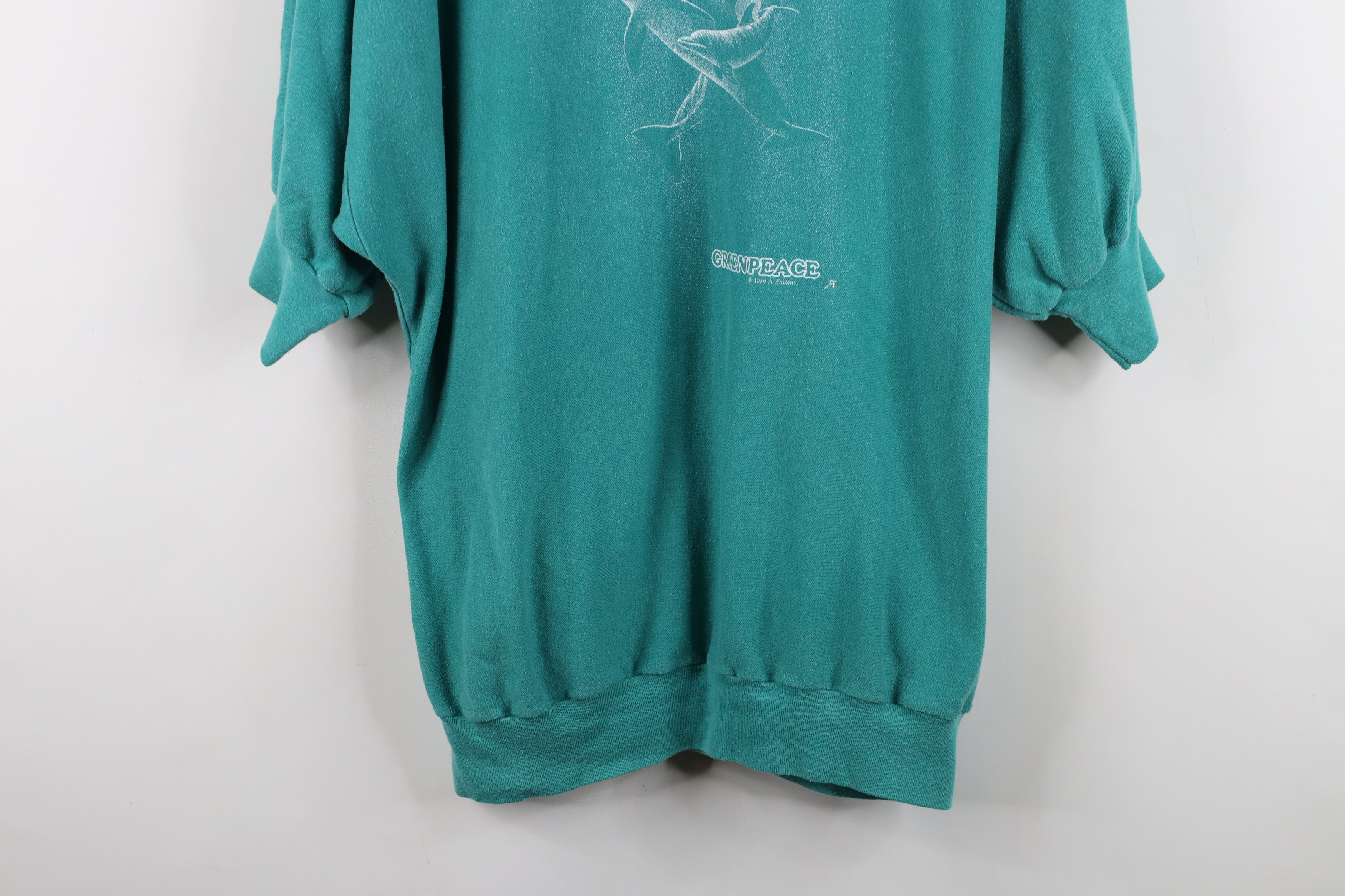 Vintage Vintage 80s Streetwear Dolphins Dolman Sleeve Sweatshirt USA Size XL / US 12-14 / IT 48-50 - 3 Thumbnail