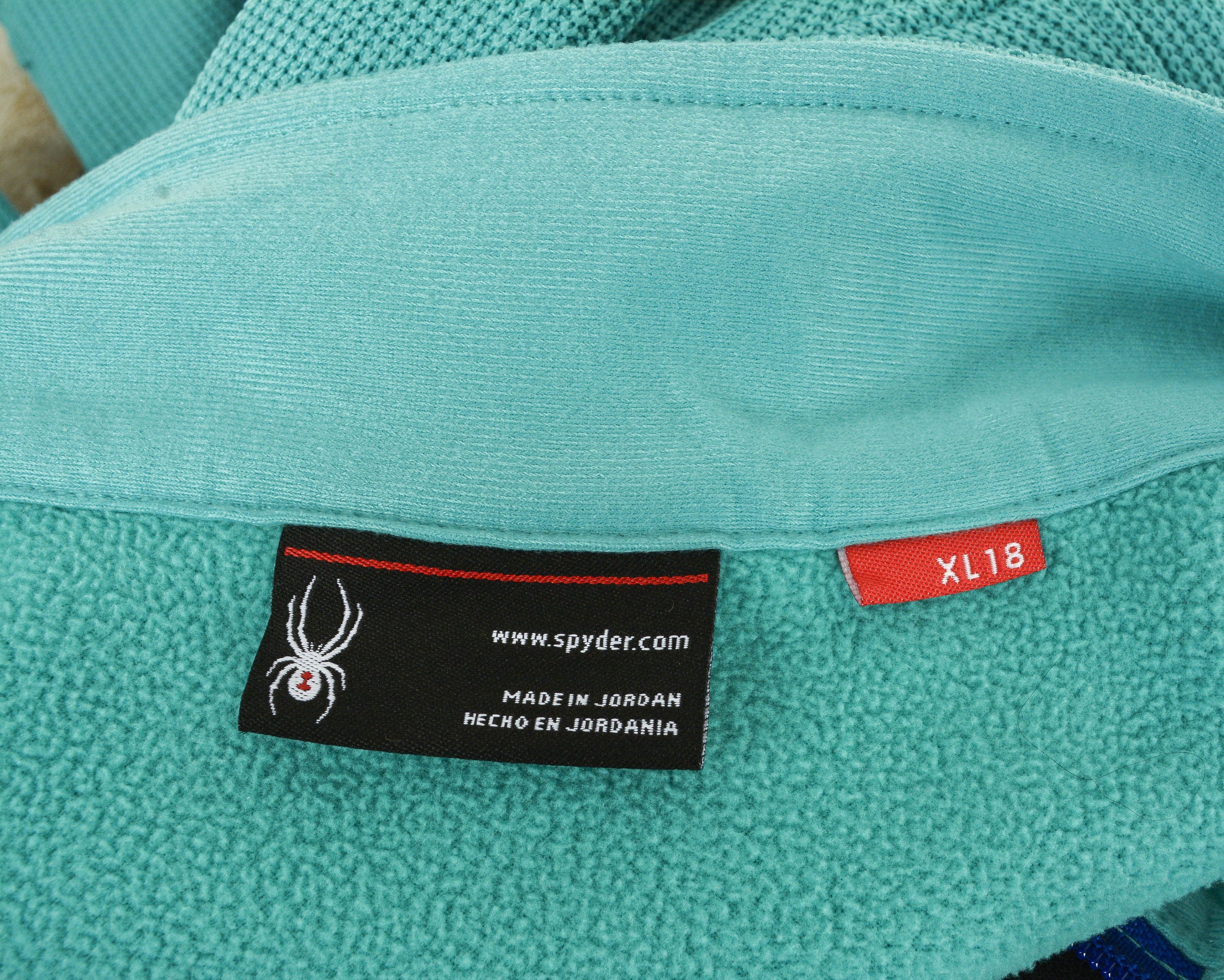 Spyder Girls XL (18) Ski Jumper Fleece Jacket Teal Green Activewear Size XL / US 12-14 / IT 48-50 - 7 Thumbnail
