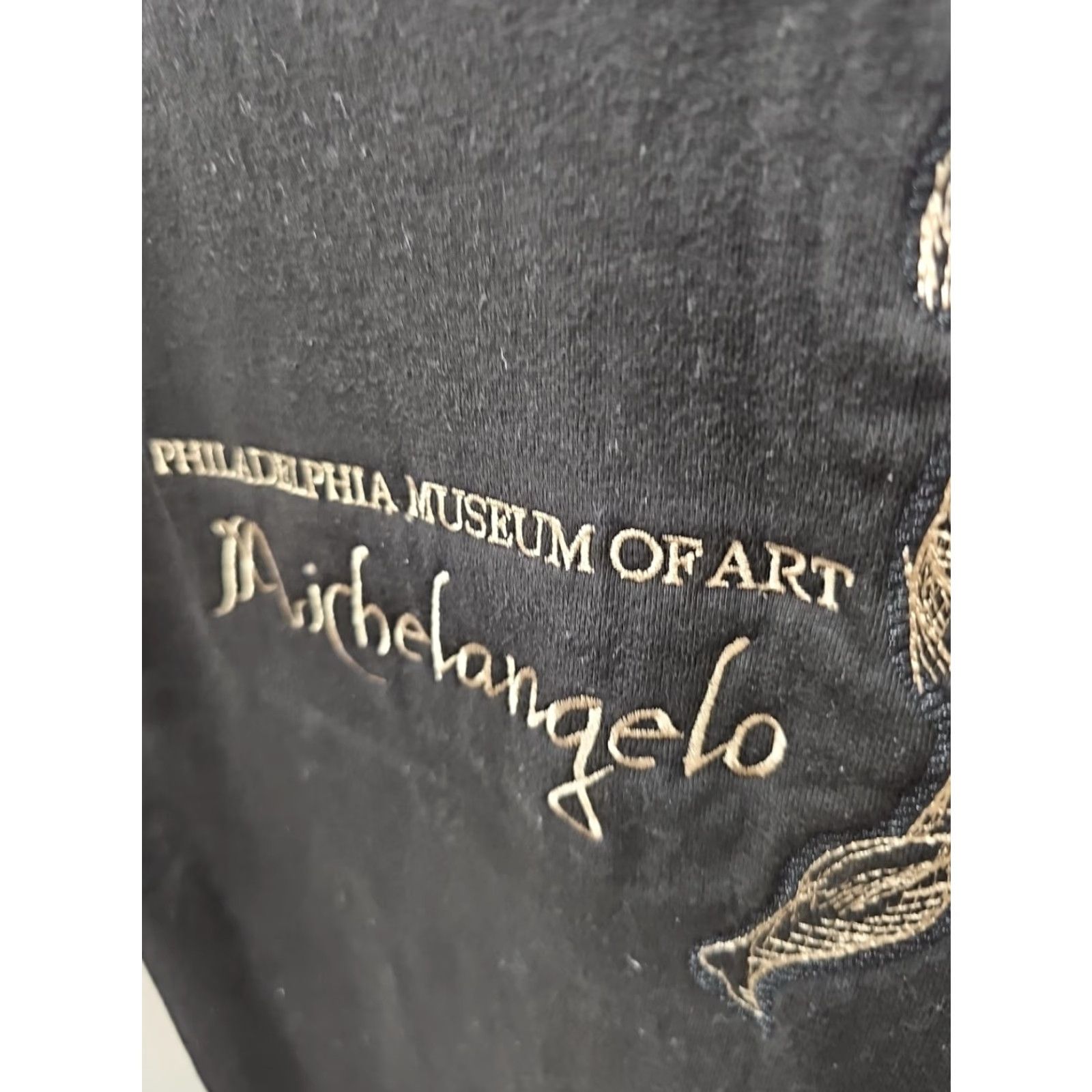 Vintage VINTAGE Philadelphia Museum Of Art Michelangelo Embroidered Shirt Mens M Black Cotton 1990s Art T-Shirt Size US M / EU 48-50 / 2 - 3 Thumbnail