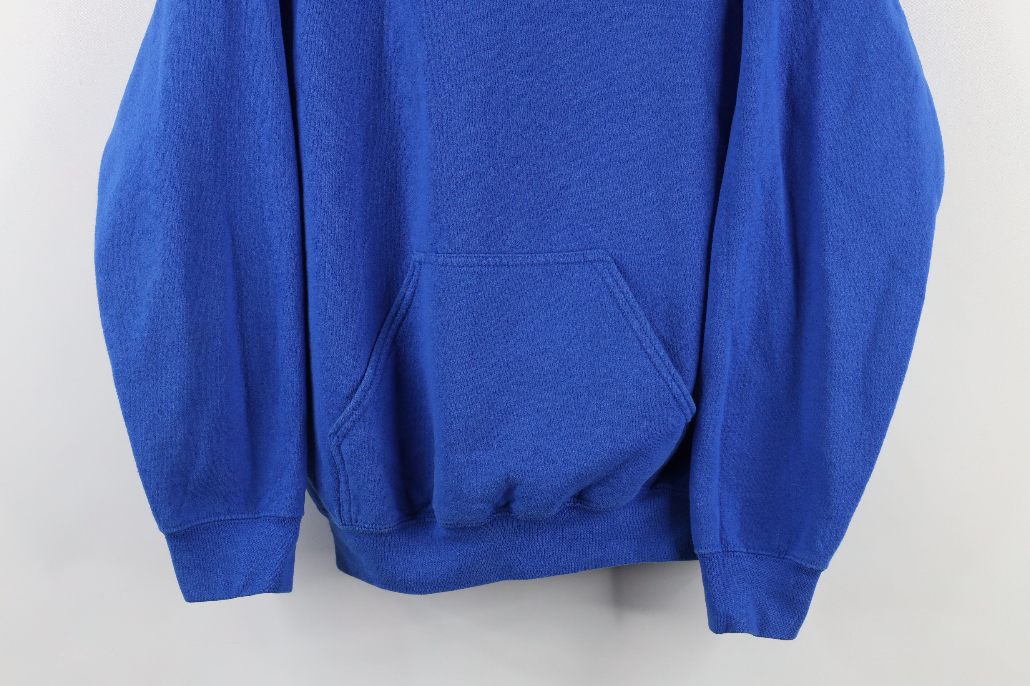 Vintage Vintage 90s Streetwear Blank Hoodie Sweatshirt Royal Blue Size US S / EU 44-46 / 1 - 3 Thumbnail