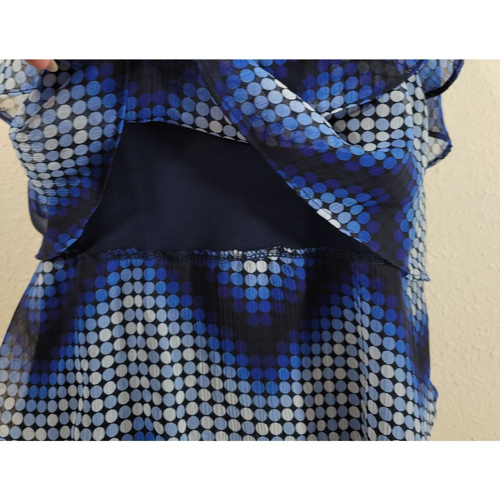 Other NY & Co. Blue Ruffled Tiered Top Large Soft NWOT Size L / US 10 / IT 46 - 2 Thumbnail