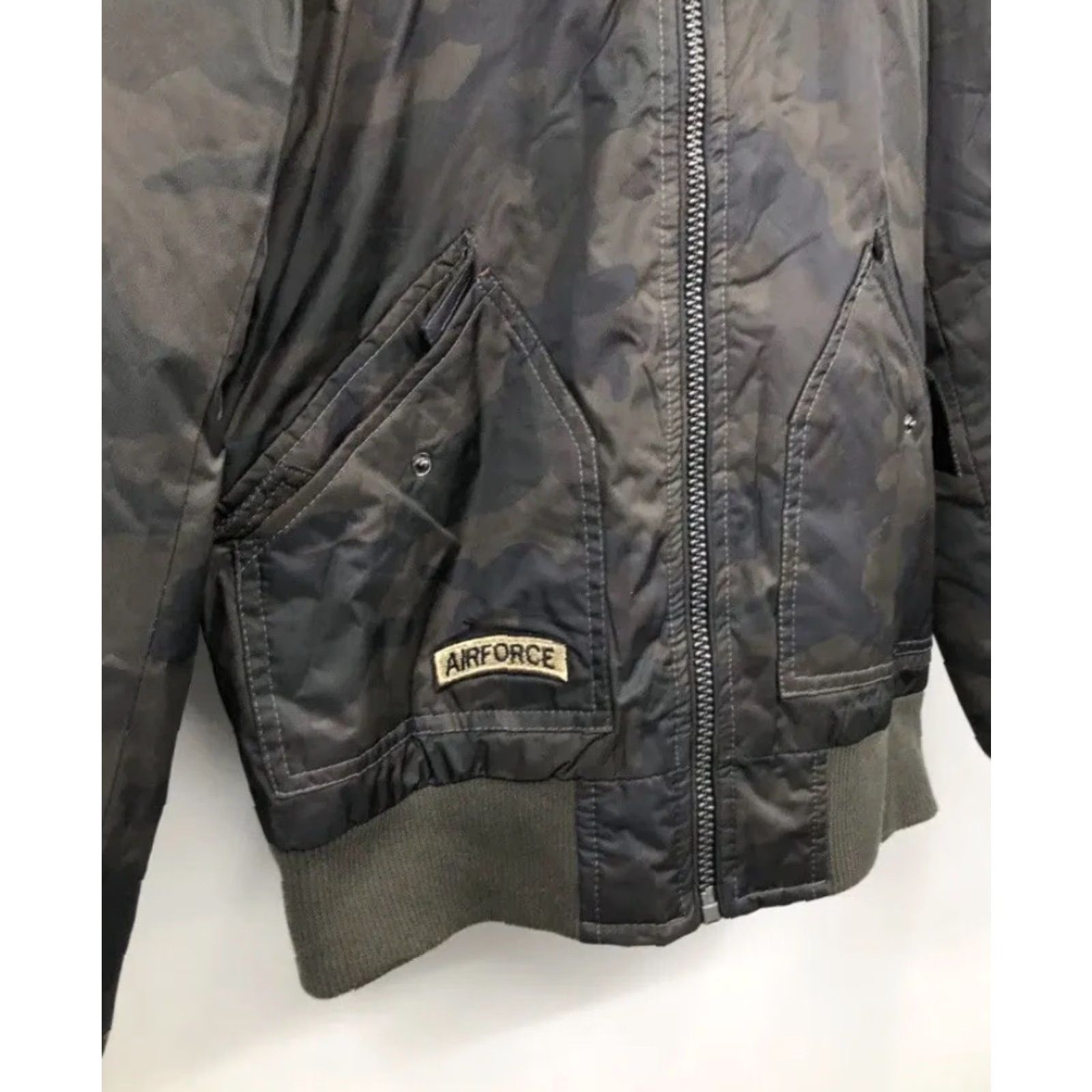Vintage VINTAGE XRAY Army Camouflage Air Force Jacket Mens Bomber ZipUp Hoodie Size M Black Size US M / EU 48-50 / 2 - 5 Thumbnail