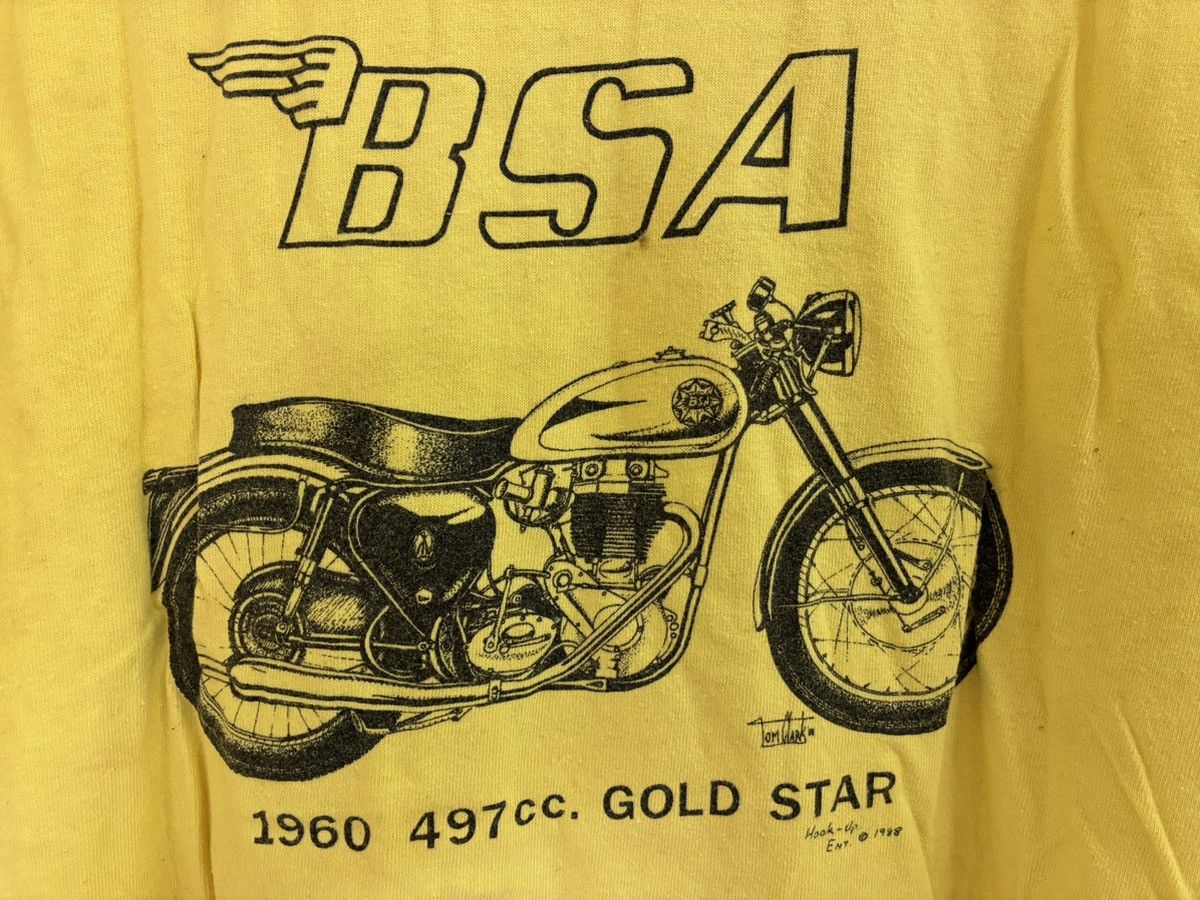 Vintage Vintage 90s BSA Motorcycle Goldstar t shirt Size US XL / EU 56 / 4 - 6 Thumbnail