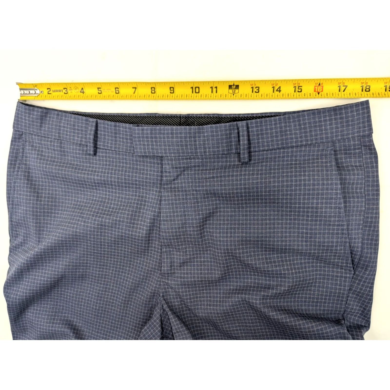 Banana Republic Banana Republic Slim Gingham Check Pants Men 36x31 Slim Fit Tapered Casual Dress Pants Blue Cord Check Pattern Men’s 30s? Size US 36 / EU 52 - 5 Thumbnail