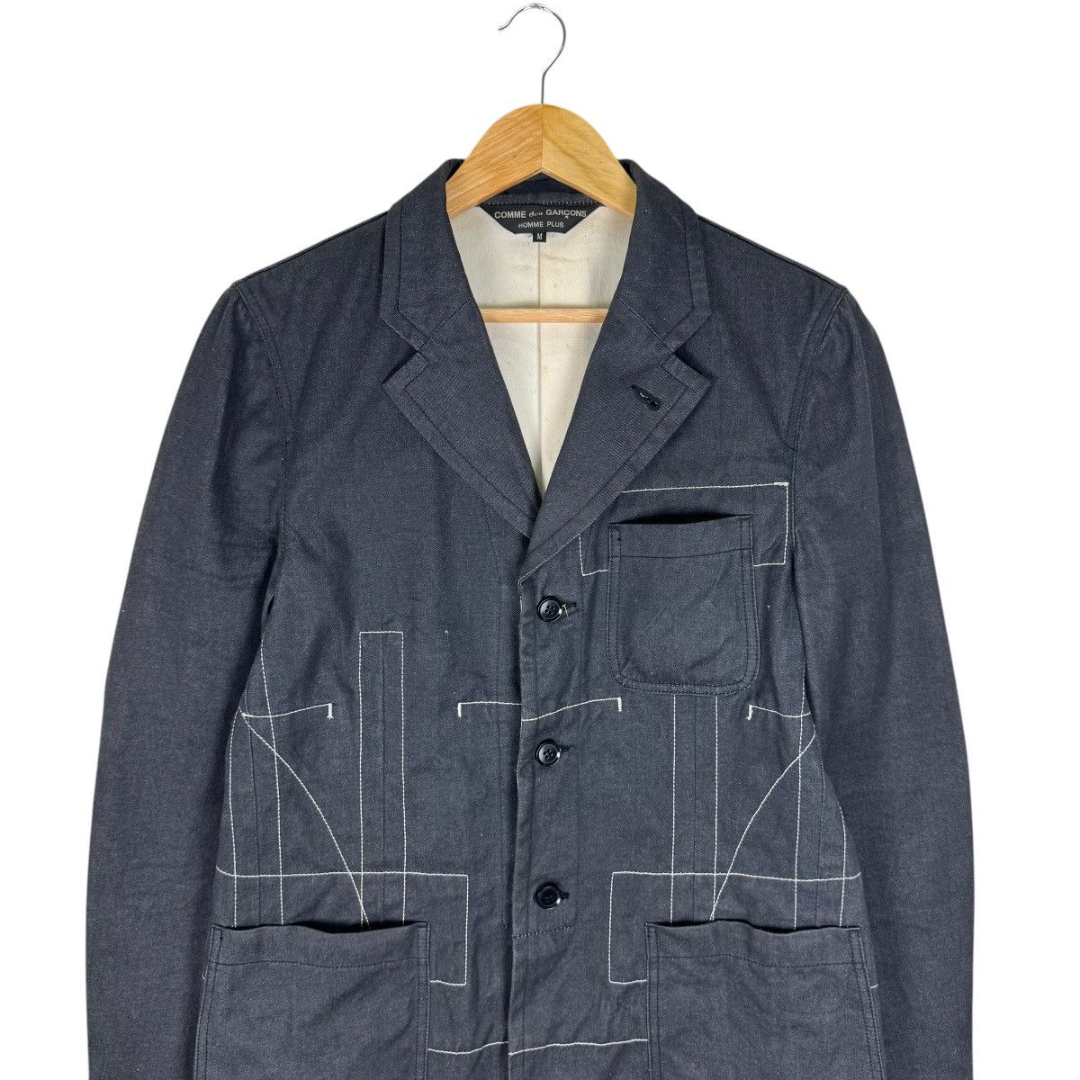 Comme des Garcons Homme Plus 🔥CDG HOMME PLUS SS2003 DENIM PATCHWORK JACKET Size US S / EU 44-46 / 1 - 5 Thumbnail