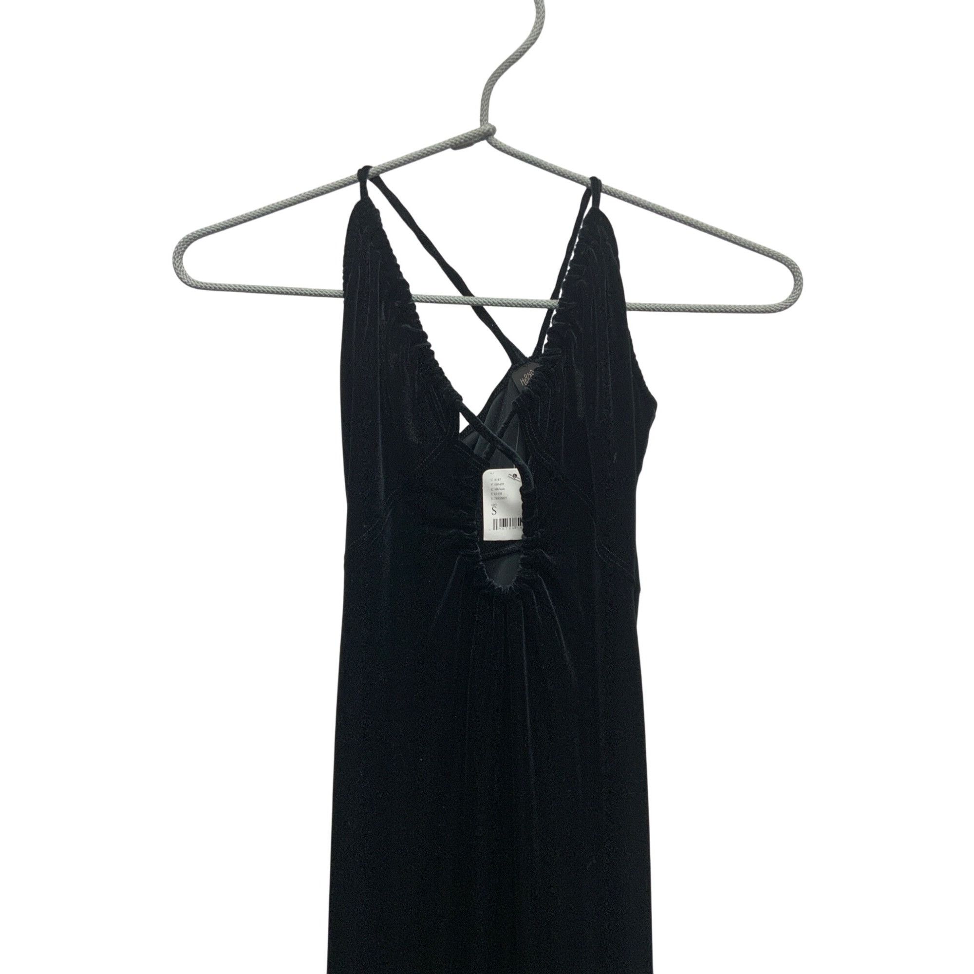 Free People Free People Only Hearts Leila Maxi Slip Velvet Plunging Neck Size S / US 4 / IT 40 - 4 Thumbnail