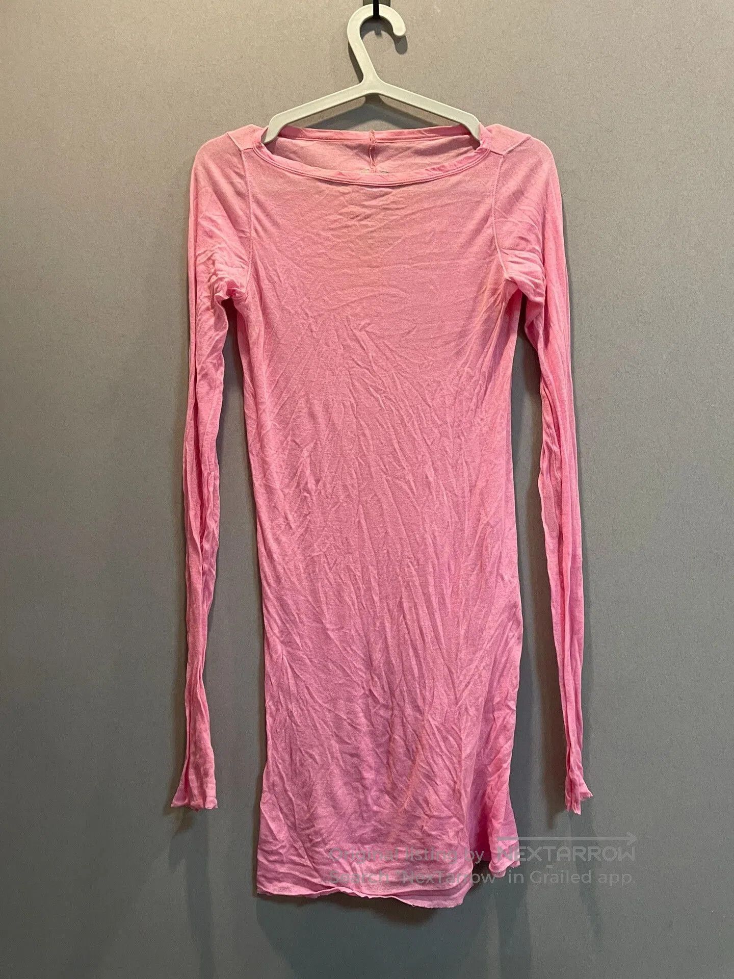 Rick Owens pink long sleeve fitted dress by Rick Owens. Size M / US 6-8 / IT 42-44 - 1 Thumbnail