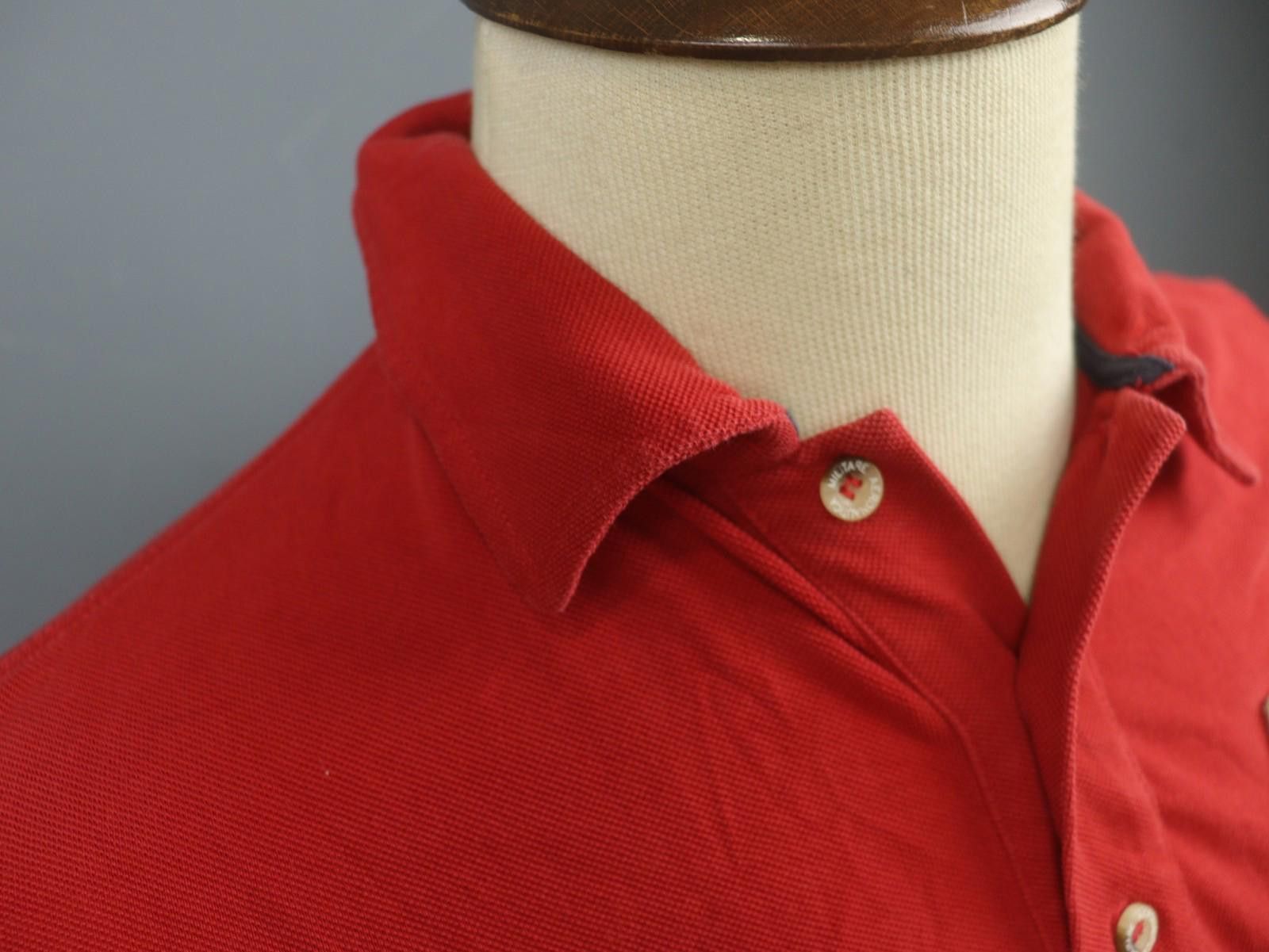 Designer Frecce Tricolori Red Patch Logo Cotton Polo Shirt Size M Size US M / EU 48-50 / 2 - 4 Thumbnail